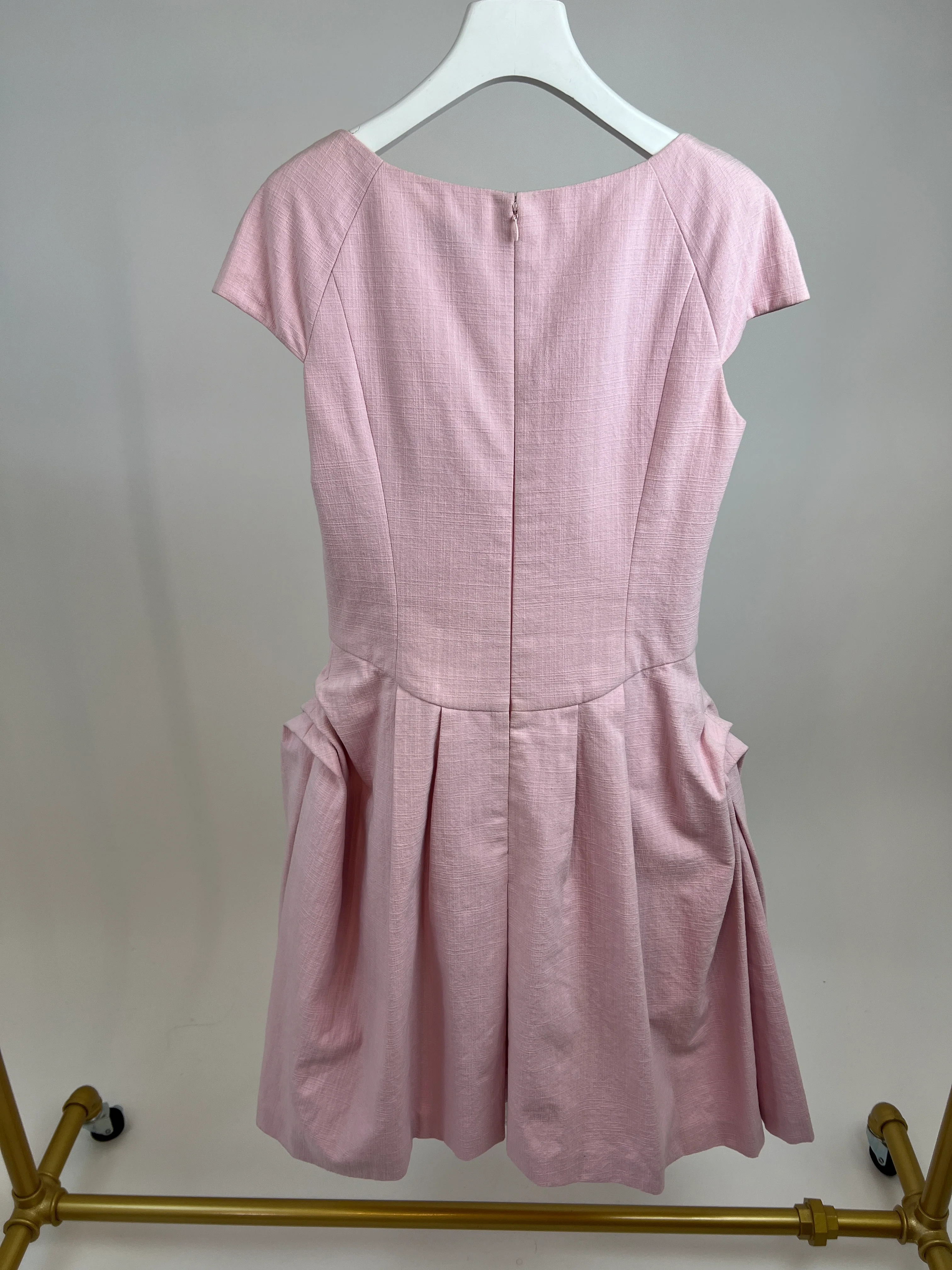 Chanel Pink Midi Sleeveless Dress with CC Detailing Size FR 40 (UK 12) - Image 15
