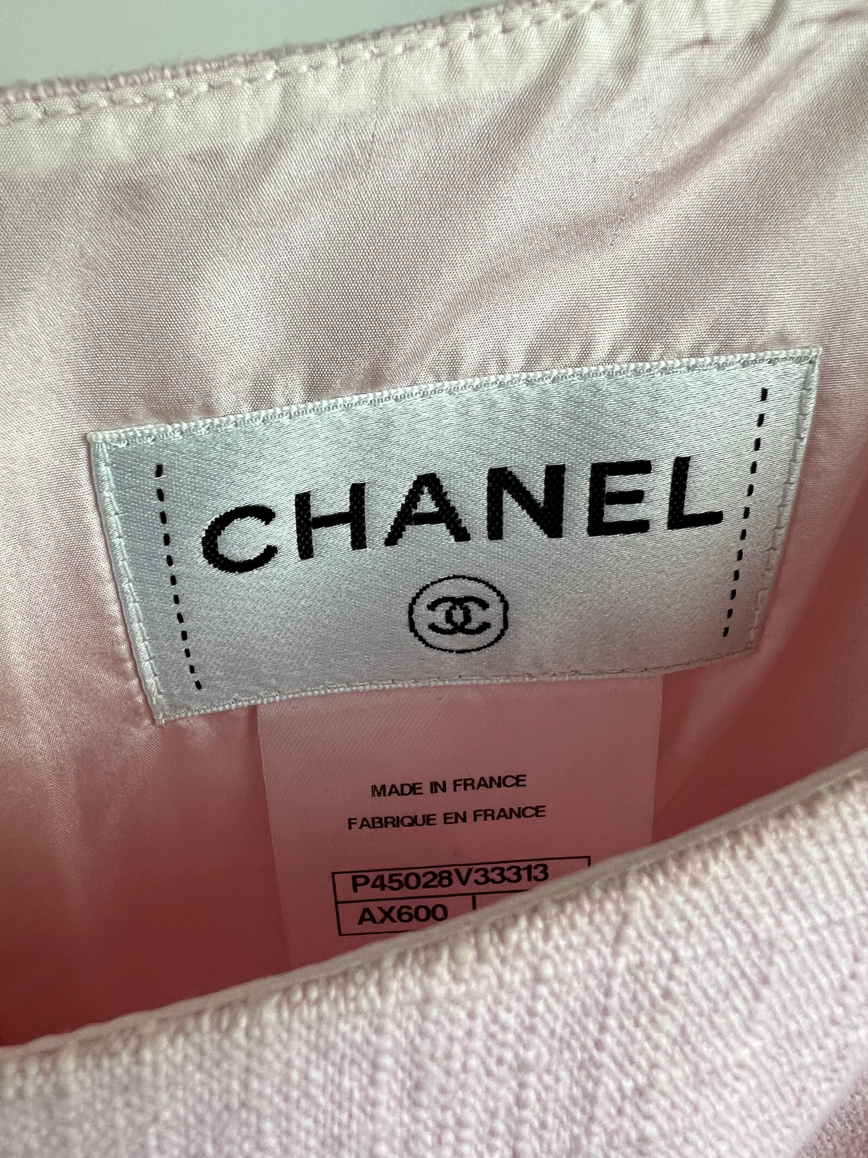 Chanel Pink Midi Sleeveless Dress with CC Detailing Size FR 40 (UK 12) - Image 18
