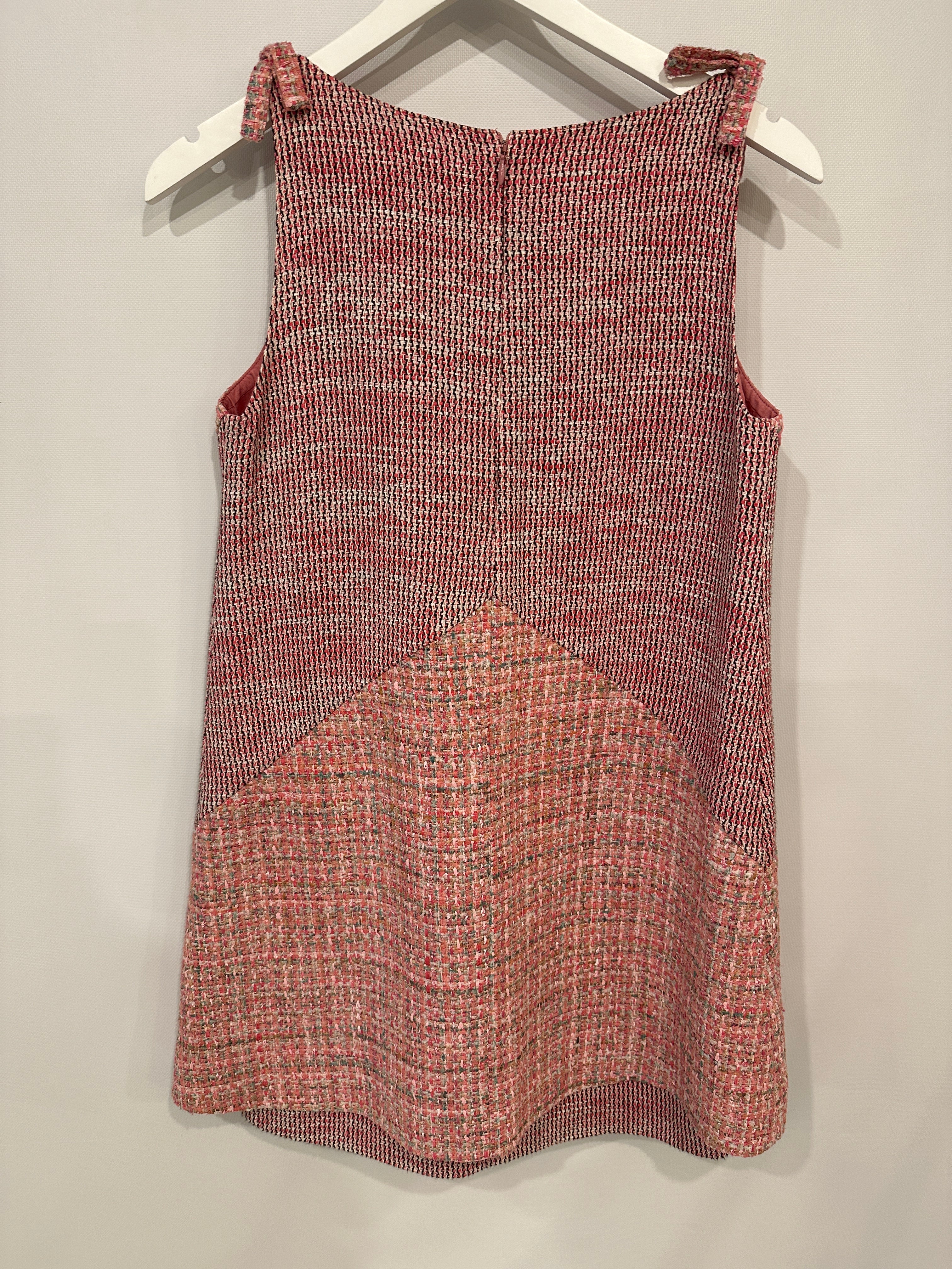 Chanel Pink Sleeveless Tweed Mini Dress with Sequin Embellishments Detail FR 38 (UK 10) - Image 15