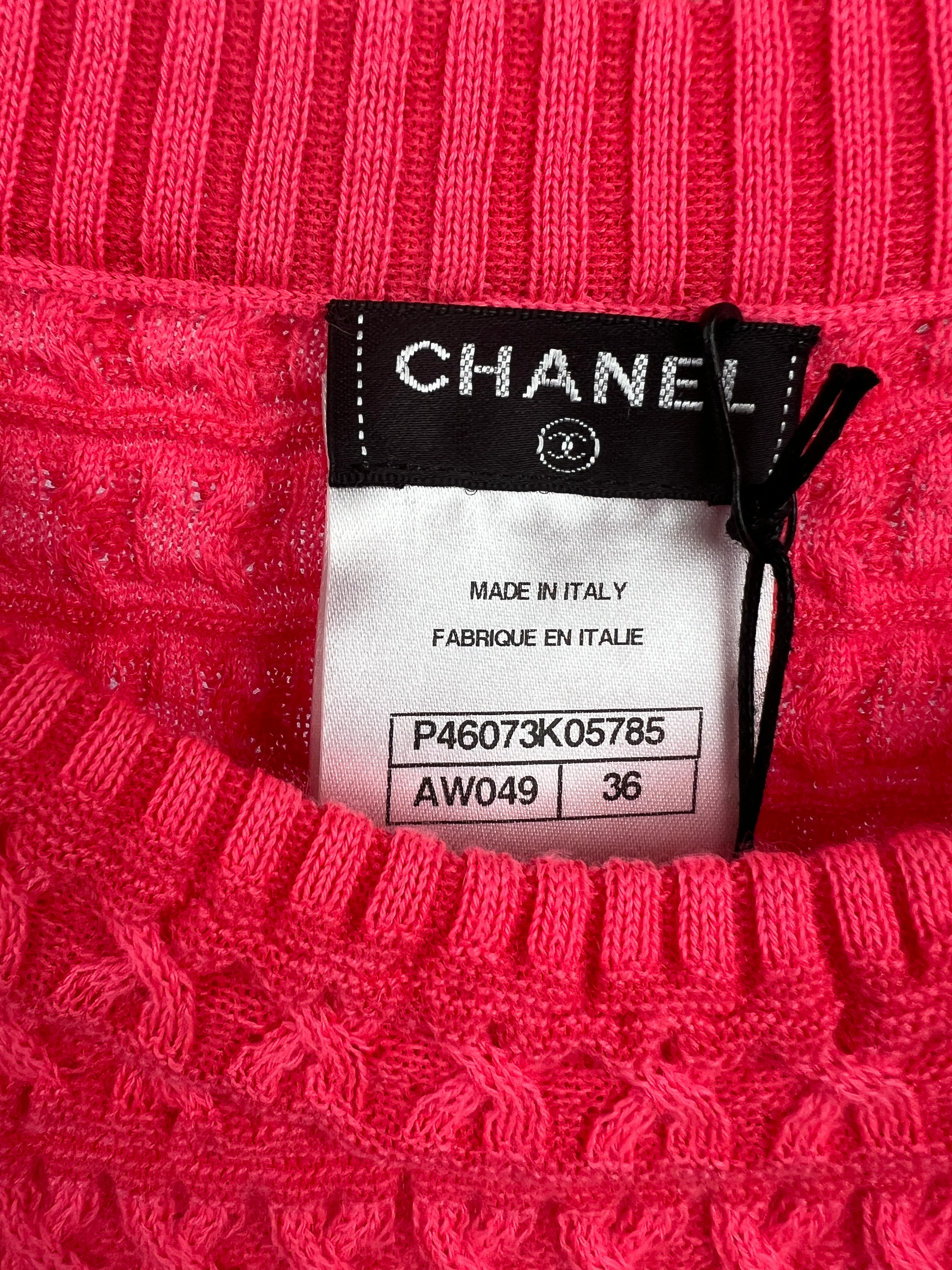 Chanel Pink Textured Sleeveless Mini Dress Size FR 36 (UK 8) - Image 14