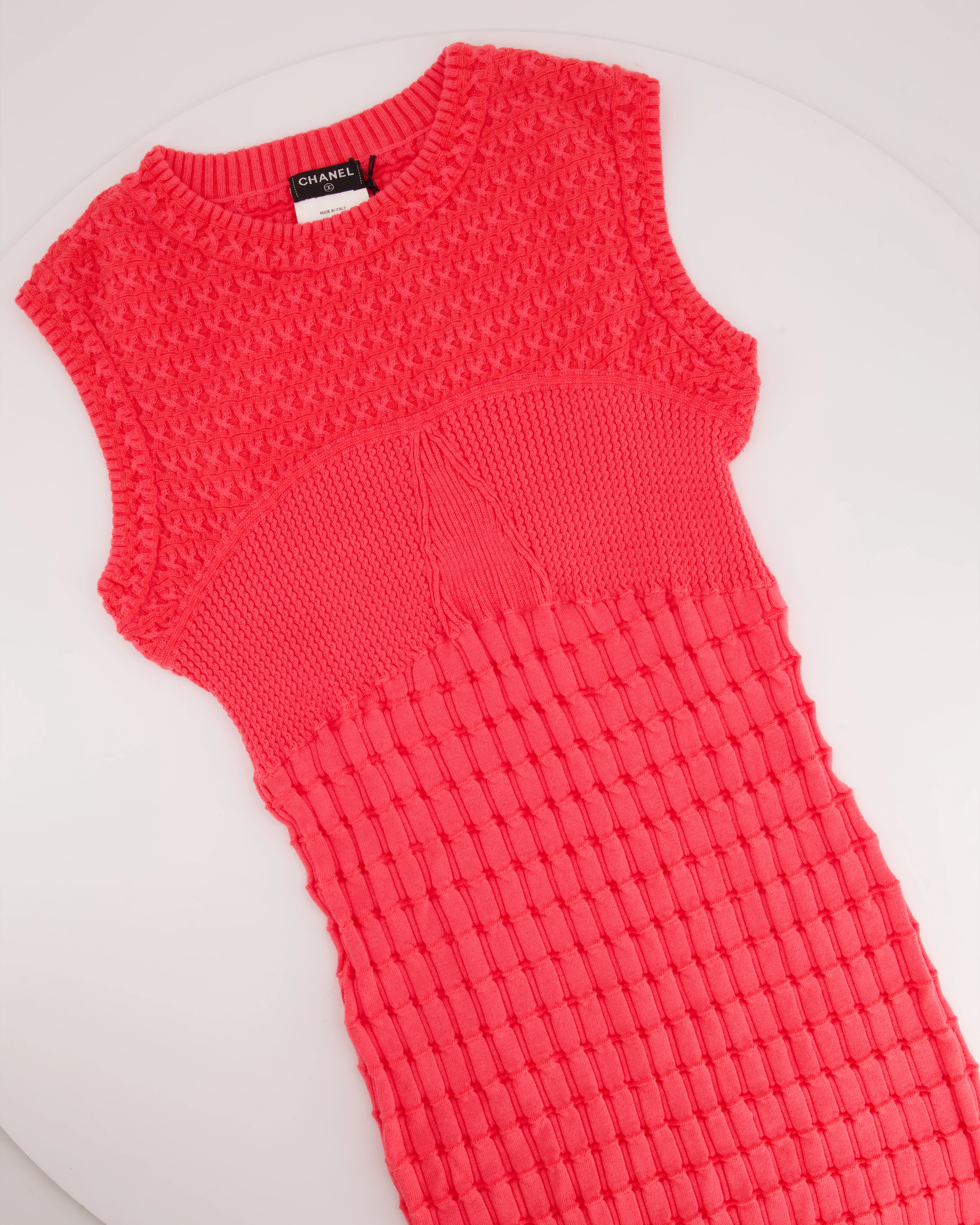 Chanel Pink Textured Sleeveless Mini Dress Size FR 36 (UK 8) - Image 6