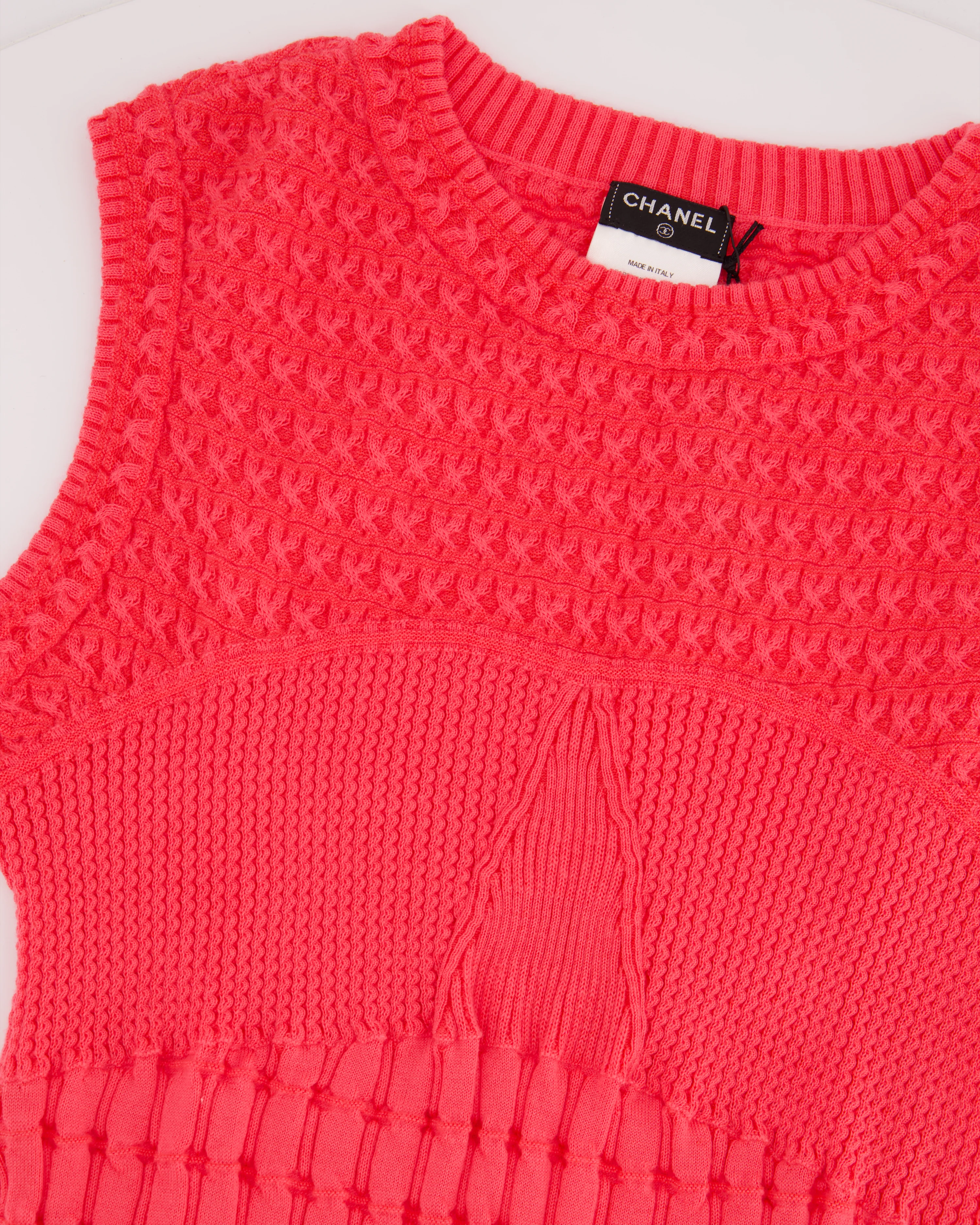 Chanel Pink Textured Sleeveless Mini Dress Size FR 36 (UK 8) - Image 8