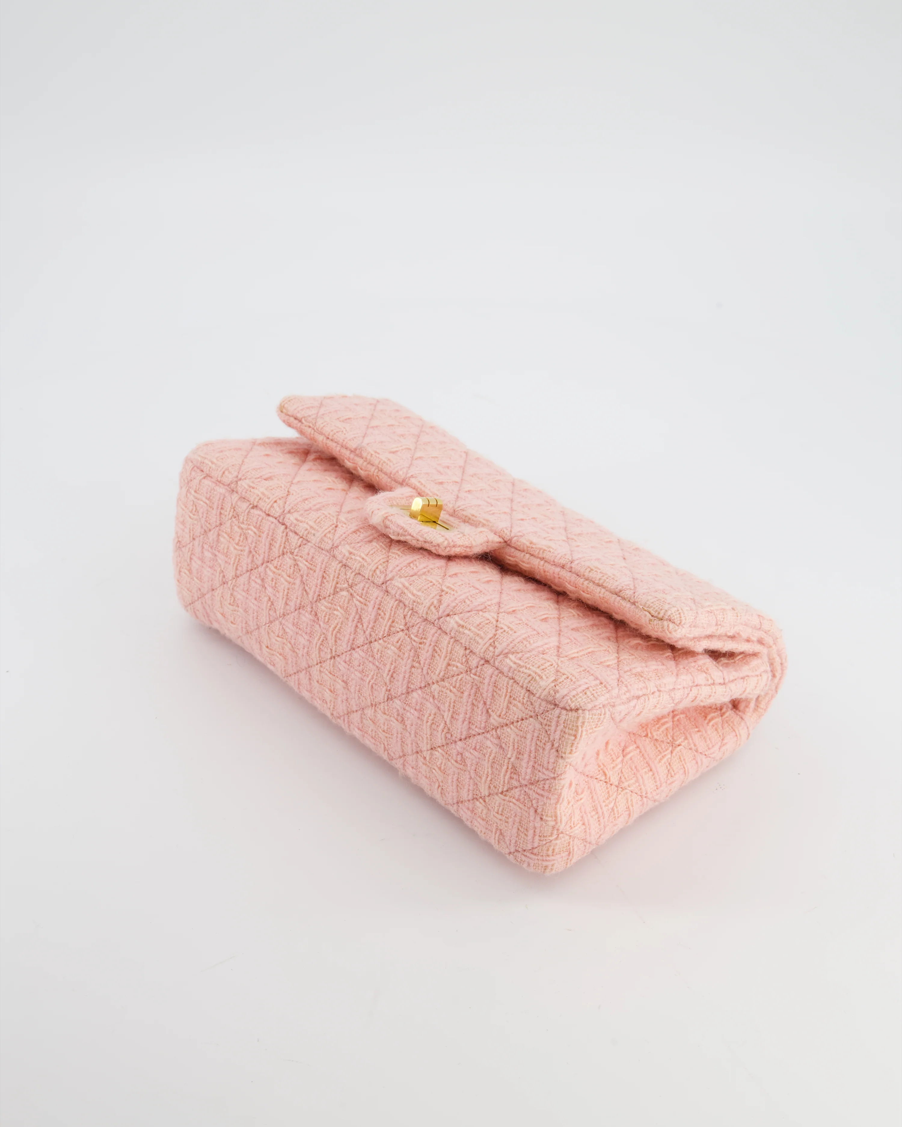 Chanel Pink Tweed Small Reissue 2.55 Double Flap Bag with Gold Hardware - Image 20