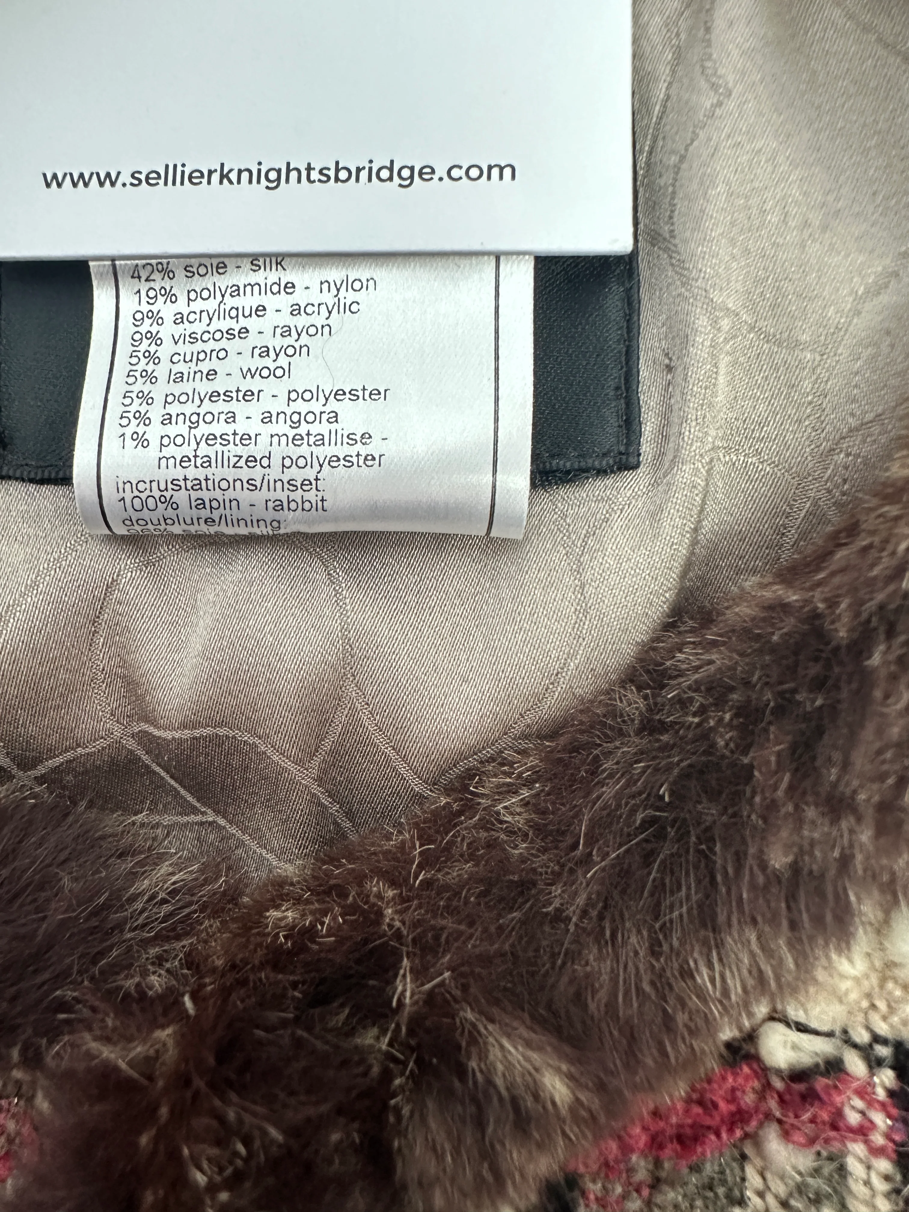 Chanel Red, Beige and Grey Tweed Jacket with Rabbit Fur Trim Detail Size FR 36 (UK 8) - Image 12