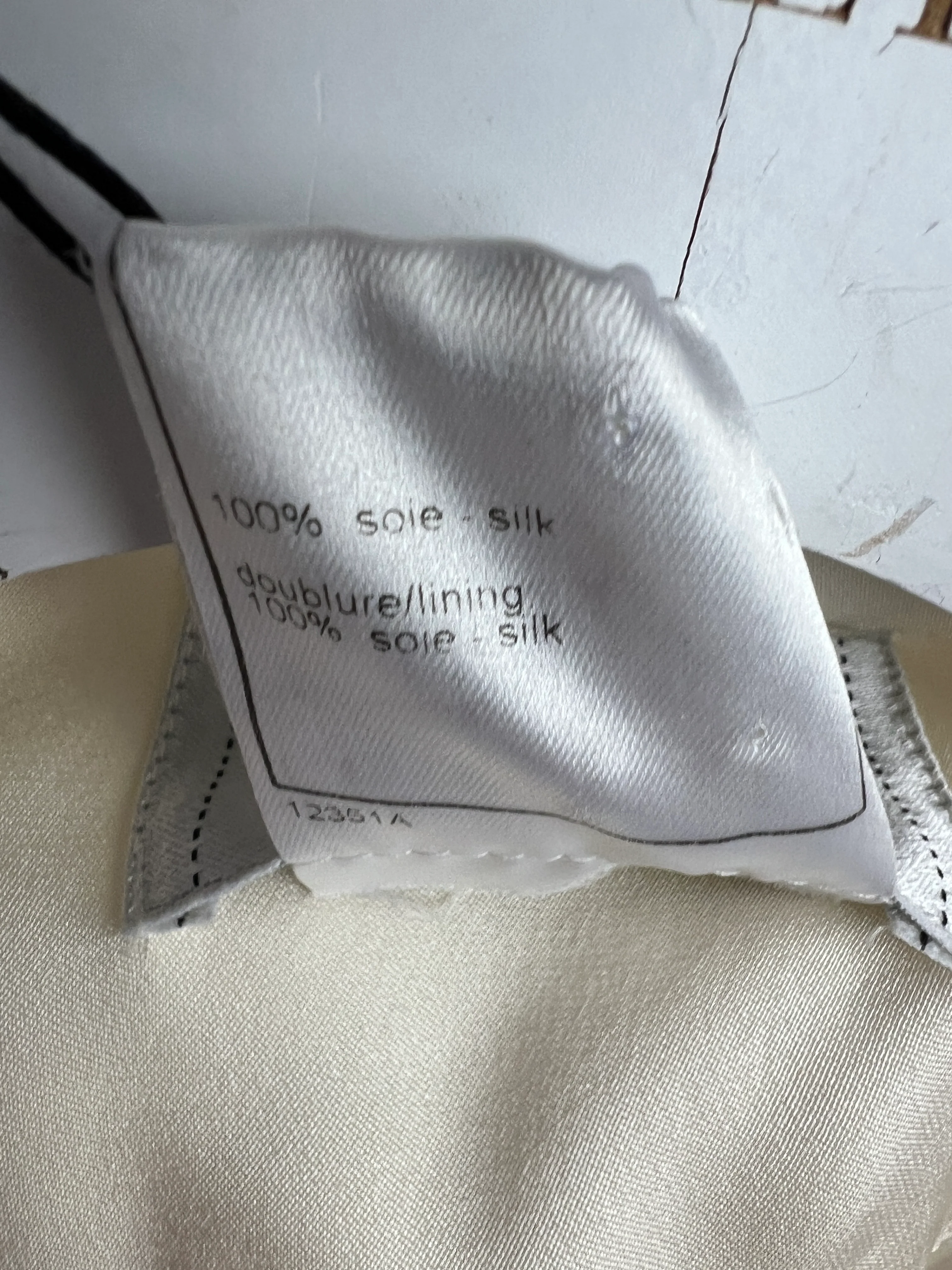 Chanel Silk Cream and Black Cut Out Dress with Bow Detail Size FR 38 (UK 10) - Image 13