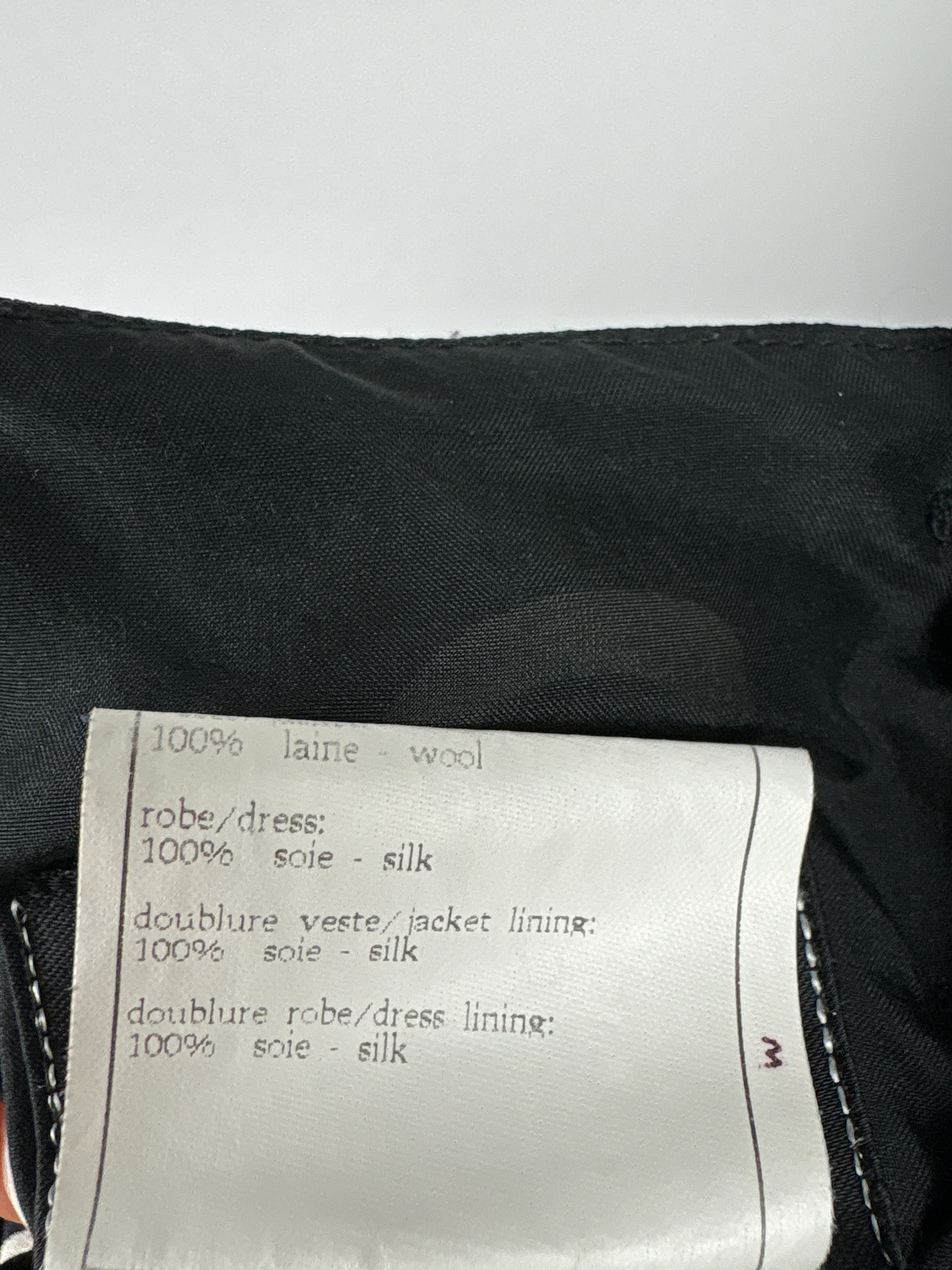 Chanel Vintage Runway 97/S Black, White CC Logo Slip Dress and Jacket Set with CC Chanel Button Size FR 42 (UK 14) - Image 24