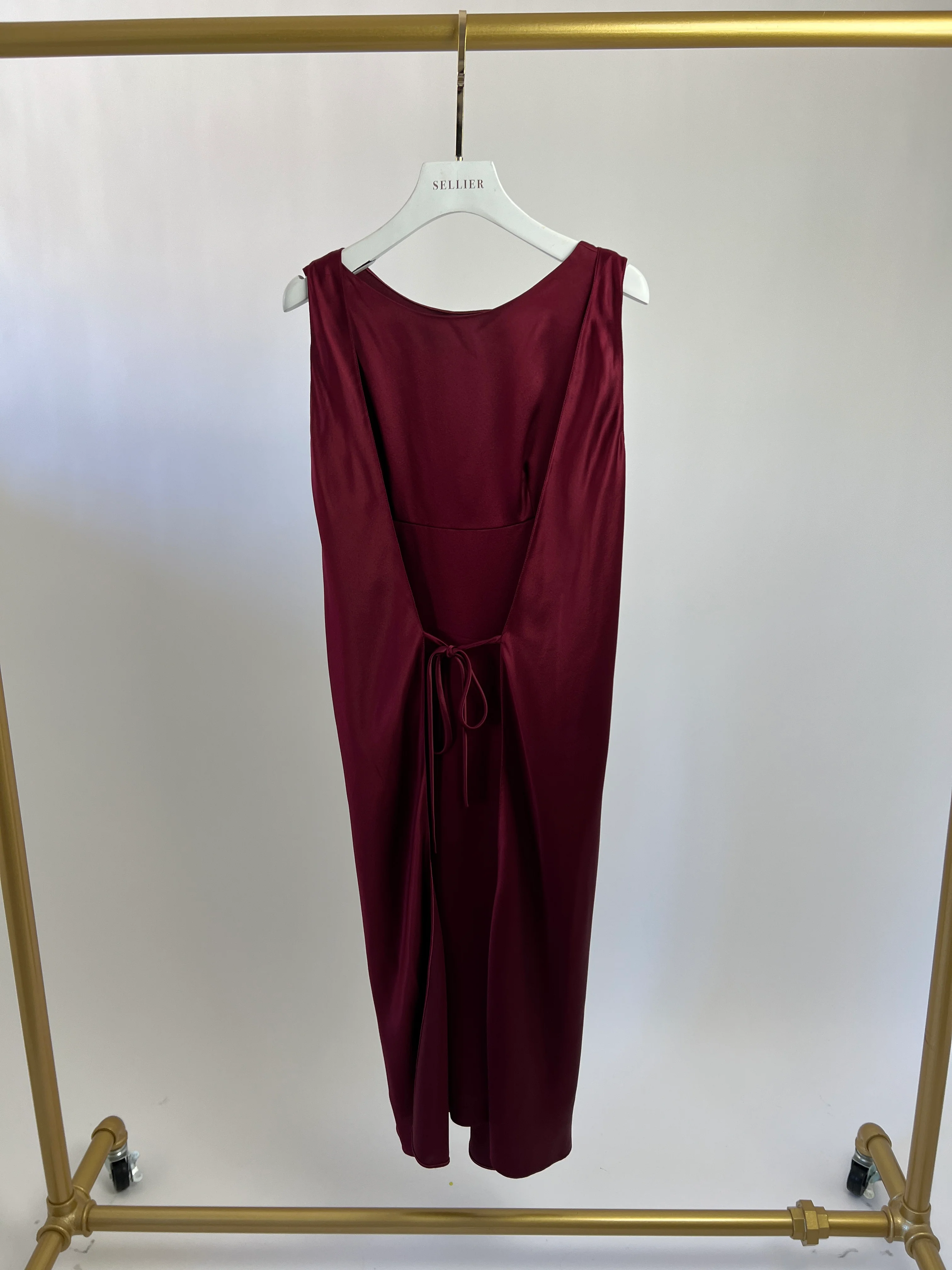 Chanel Vintage 98A Burgundy Silk Wrap Dress Size FR 38 ( UK 10) - Image 10