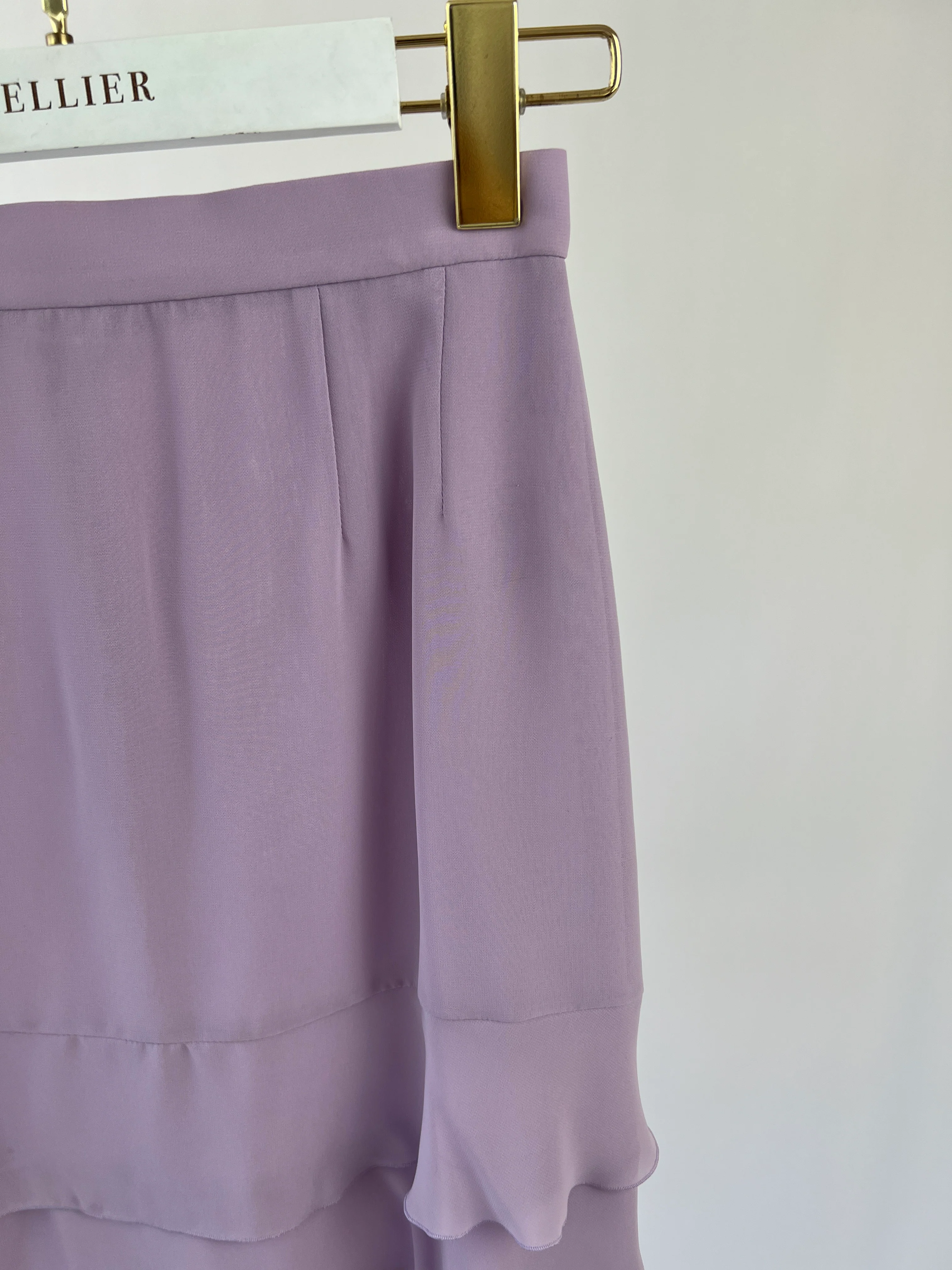 *HOT VINTAGE* Chanel Vintage 98C Lilac Tiered Midi Skirt Size FR 38 (UK 10) - Image 11