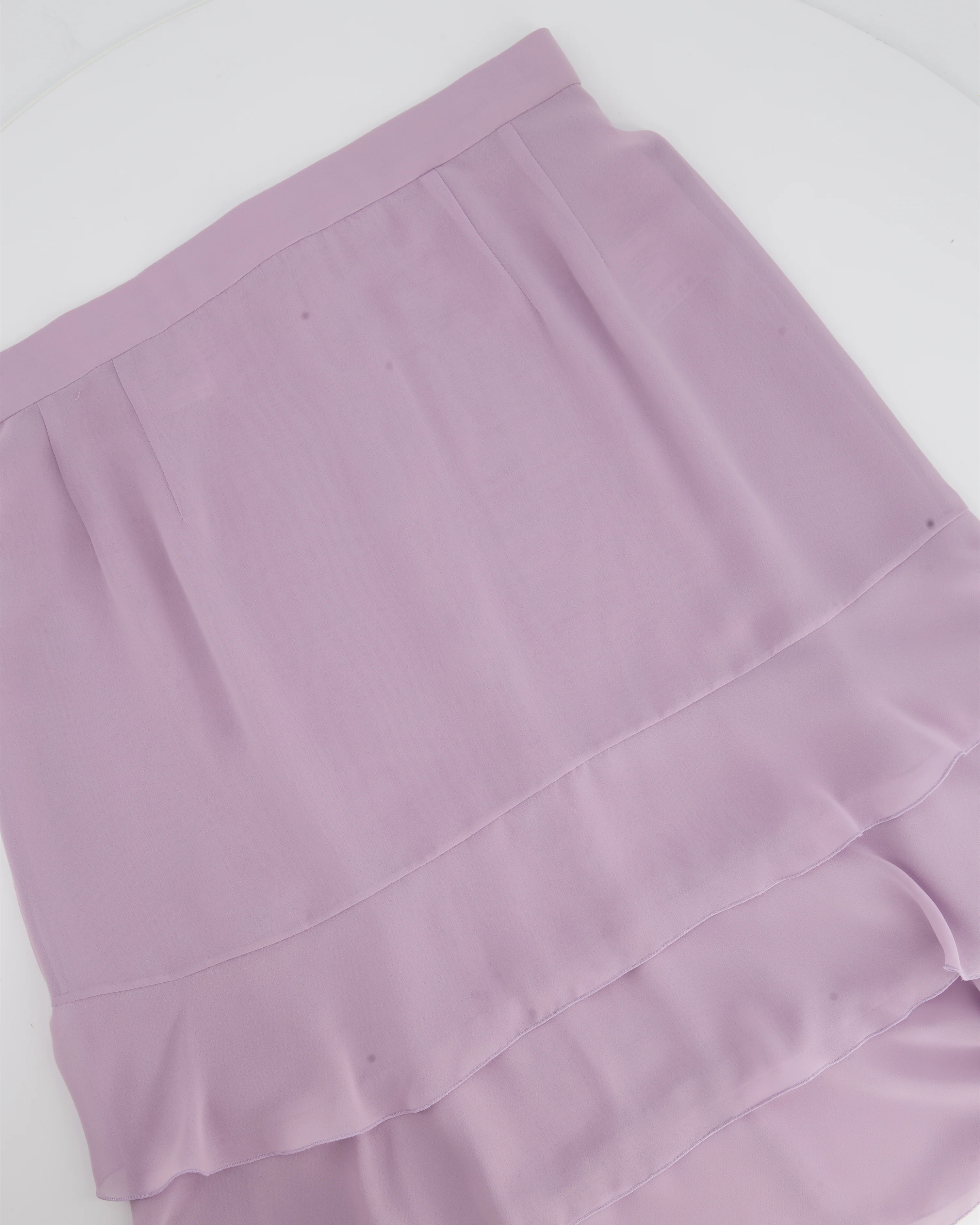 *HOT VINTAGE* Chanel Vintage 98C Lilac Tiered Midi Skirt Size FR 38 (UK 10) - Image 6