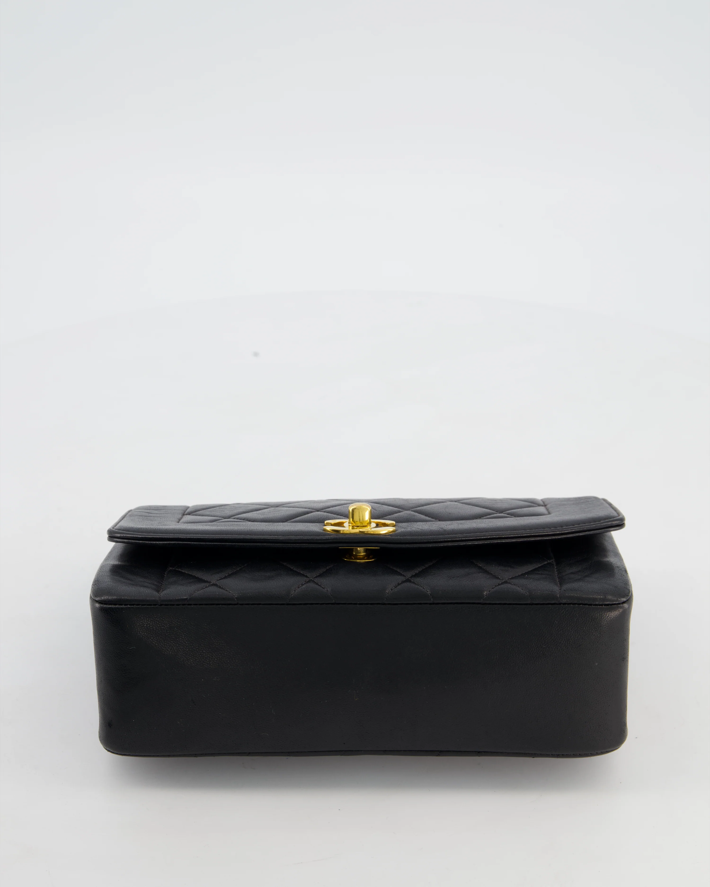 Chanel Vintage Black Small Diana Flap Bag in Lambskin Leather with 24K Gold Hardware - Image 19