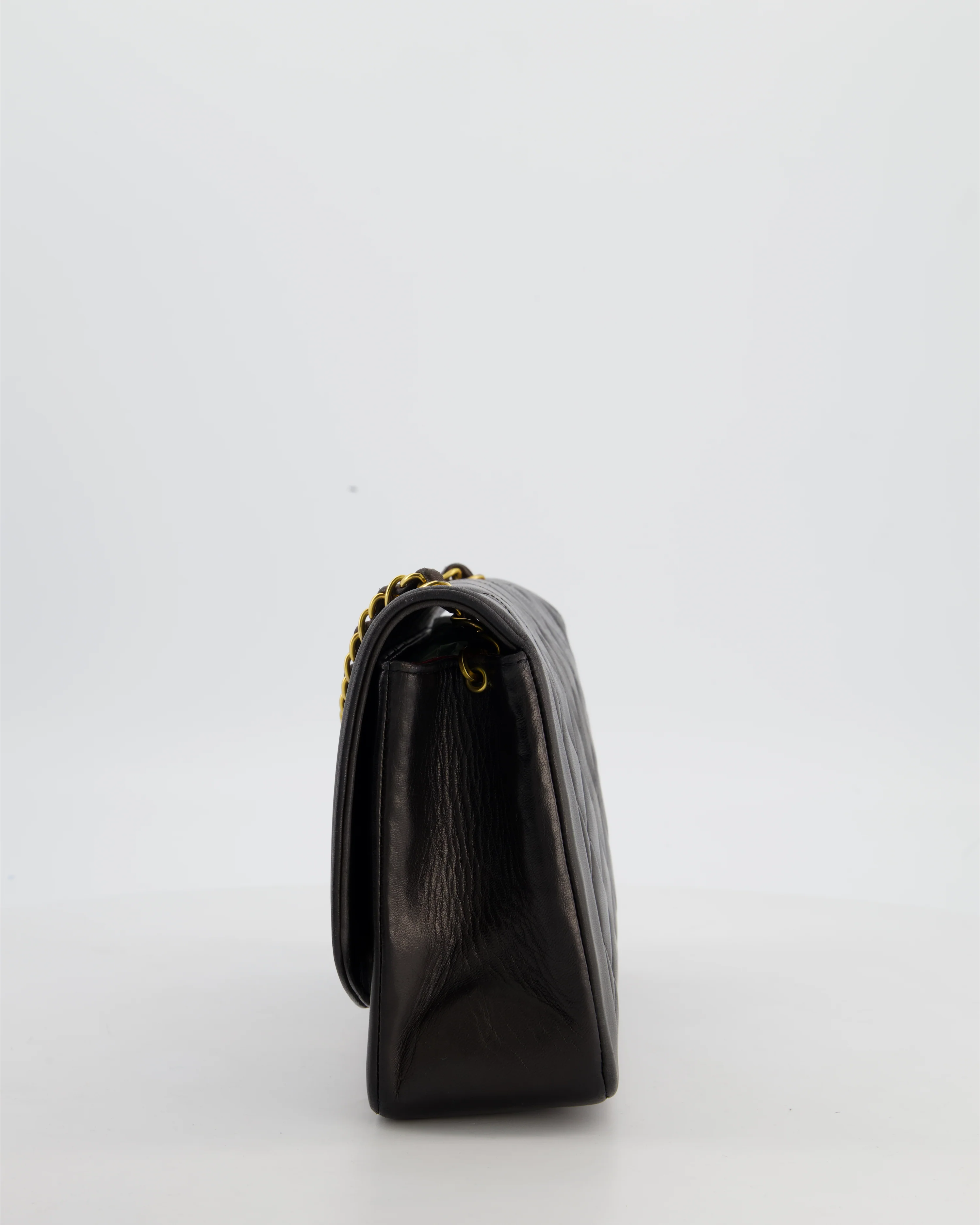 Chanel Vintage Espresso Brown Medium Diana Flap Bag in Lambskin Leather with 24K Gold Hardware - Image 9
