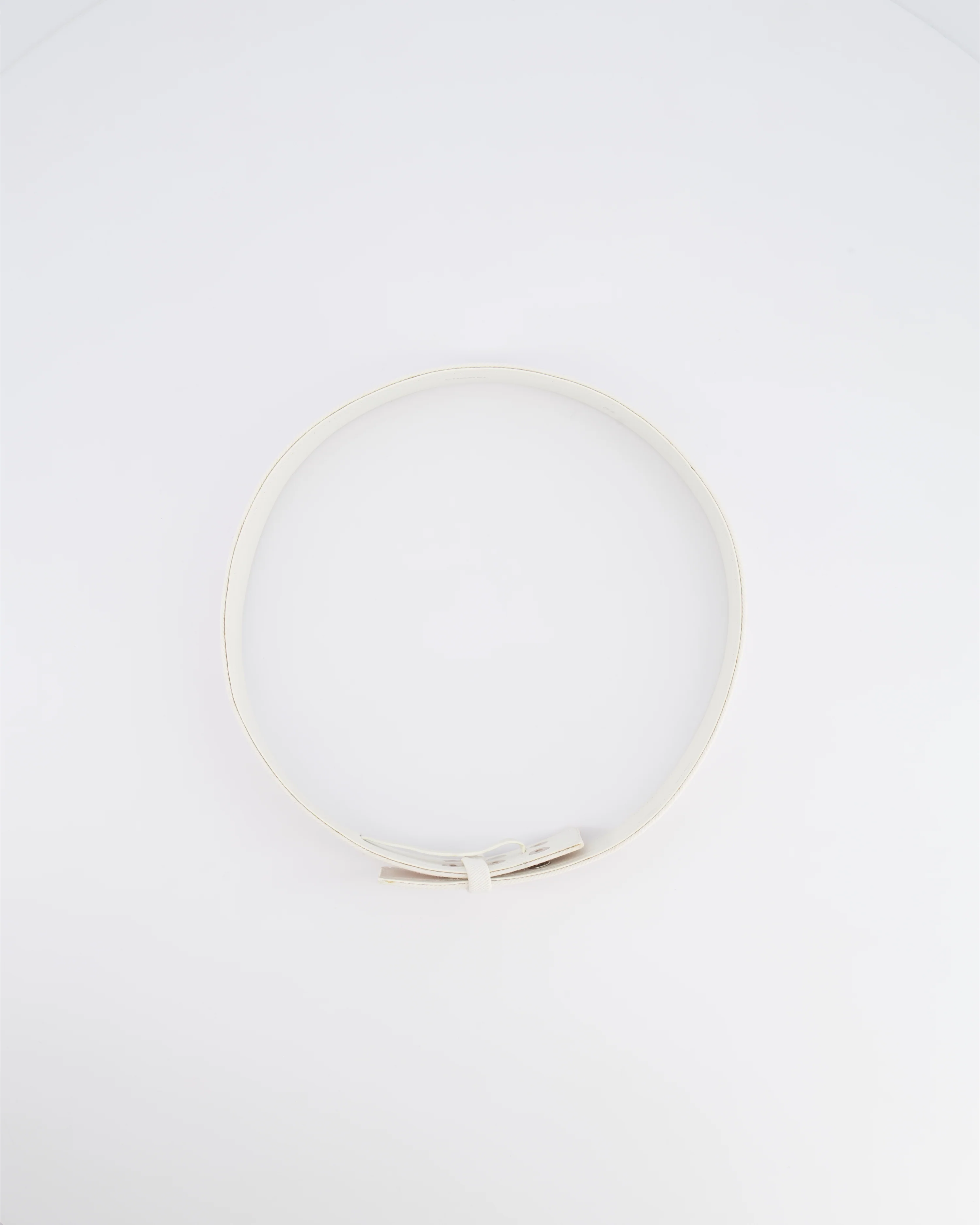 Chanel White and Pink Striped Canvas and Leather Belt Size FR 34 (UK 6) - Image 2