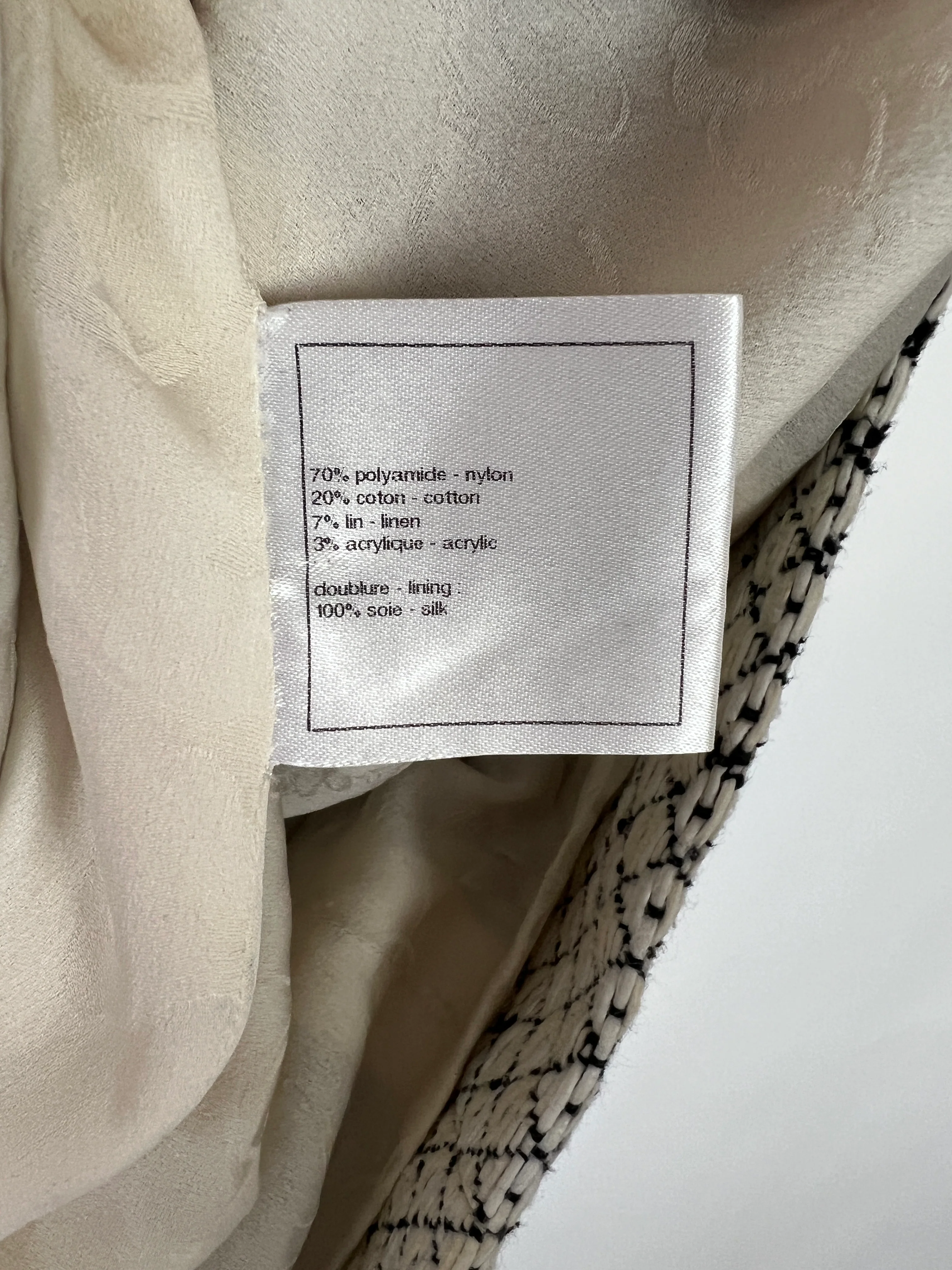 Chanel White, Black Short Sleeve Tweed Dress Size FR 38 (UK 10) - Image 11