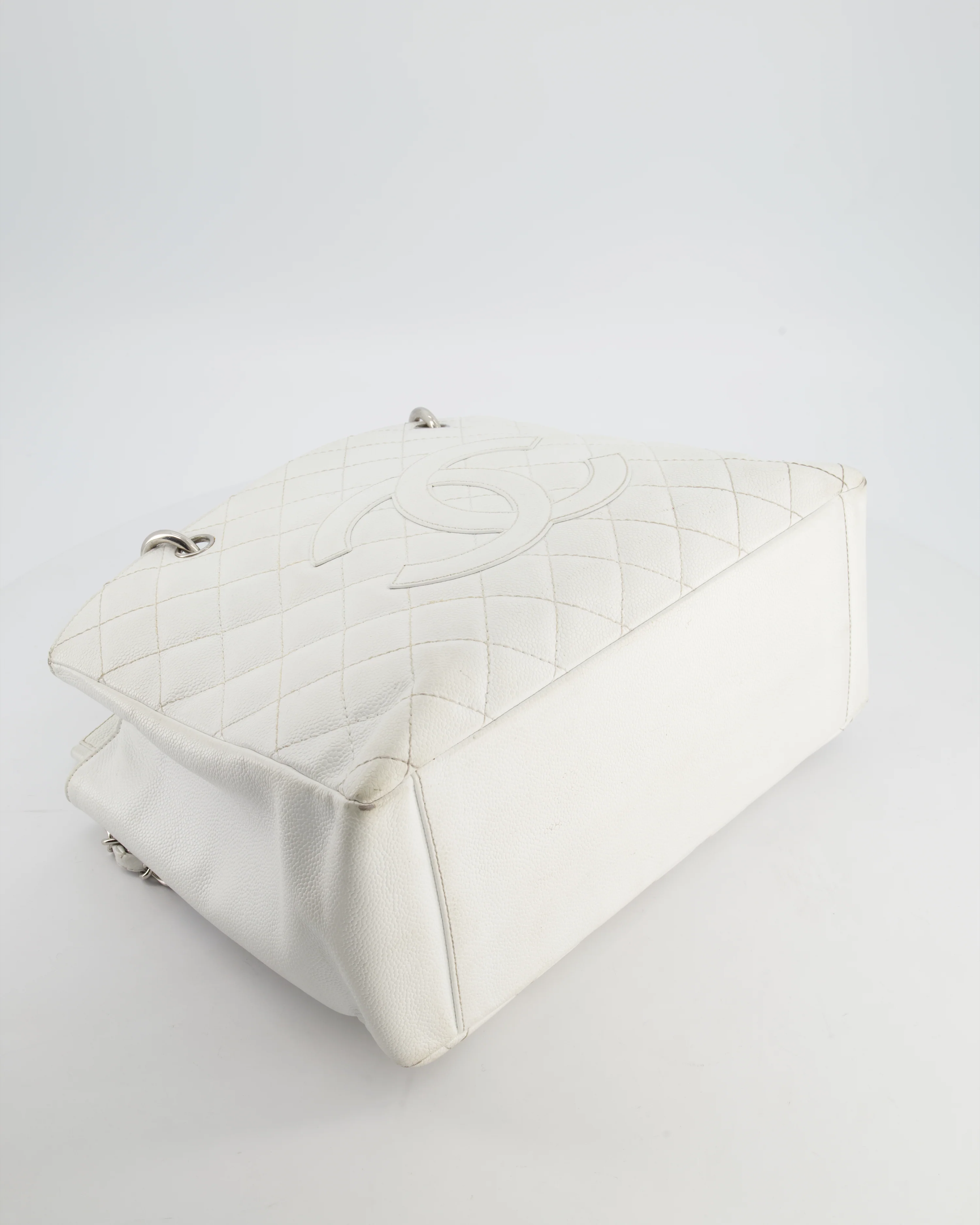 *FIRE PRICE* Chanel White GST Tote Bag in Caviar Leather with Silver Hardware - Image 15