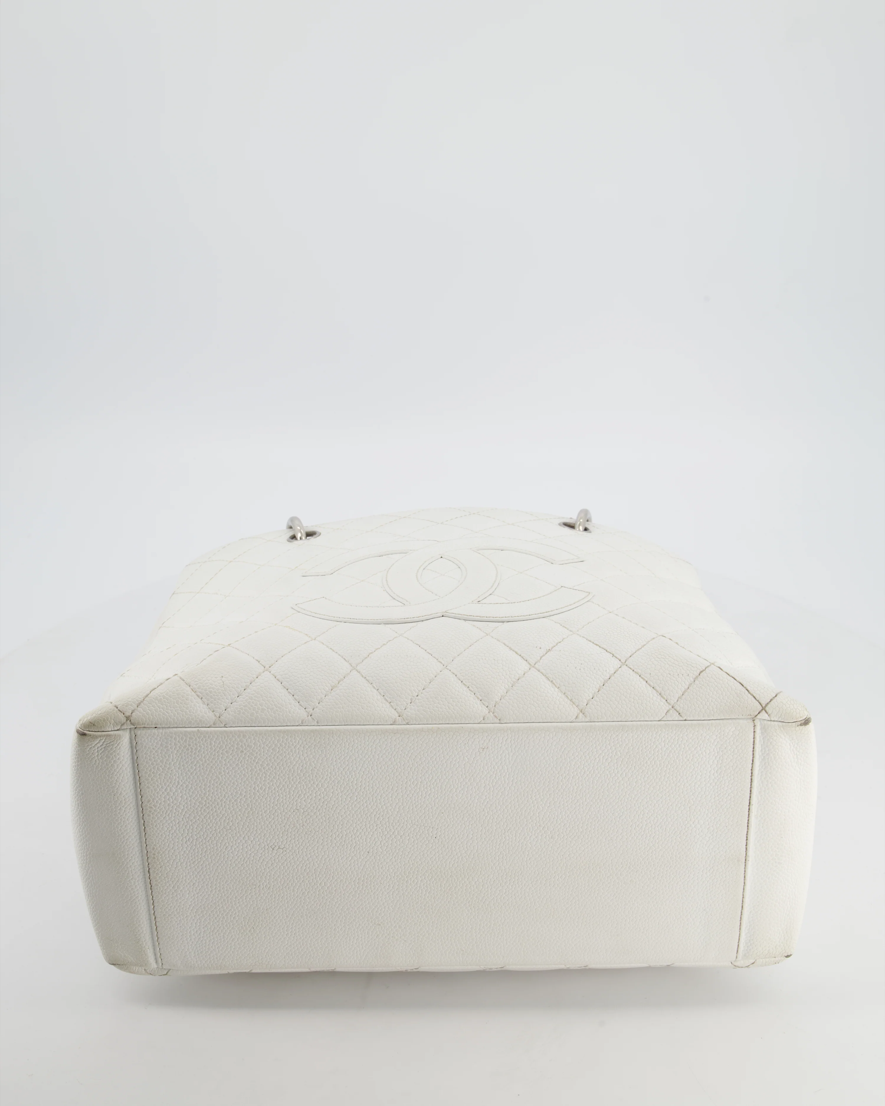 *FIRE PRICE* Chanel White GST Tote Bag in Caviar Leather with Silver Hardware - Image 16