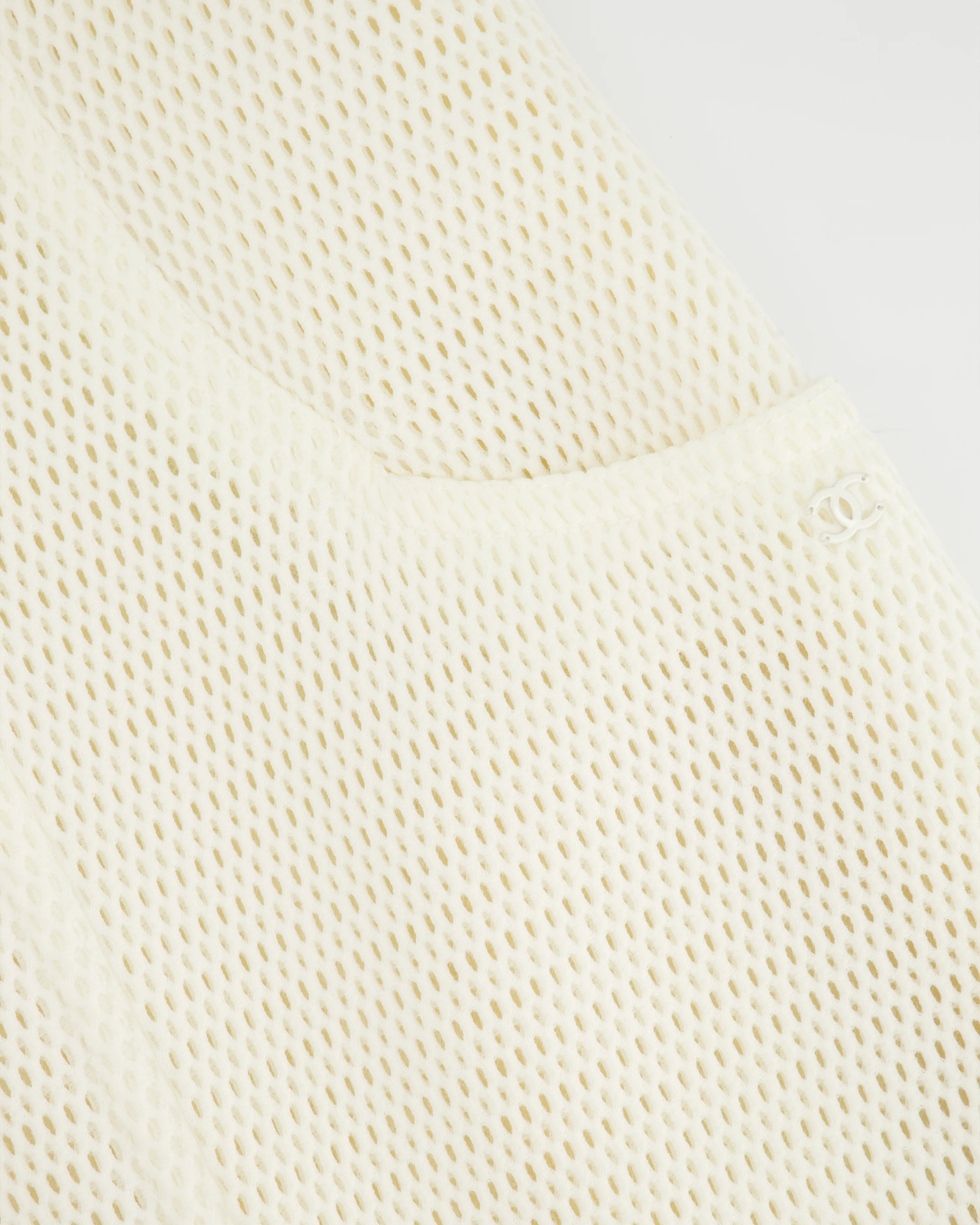 Chanel White Textured Sleeveless Mini Dress with Pocket Detail Size FR 34 (UK 6) - Image 9