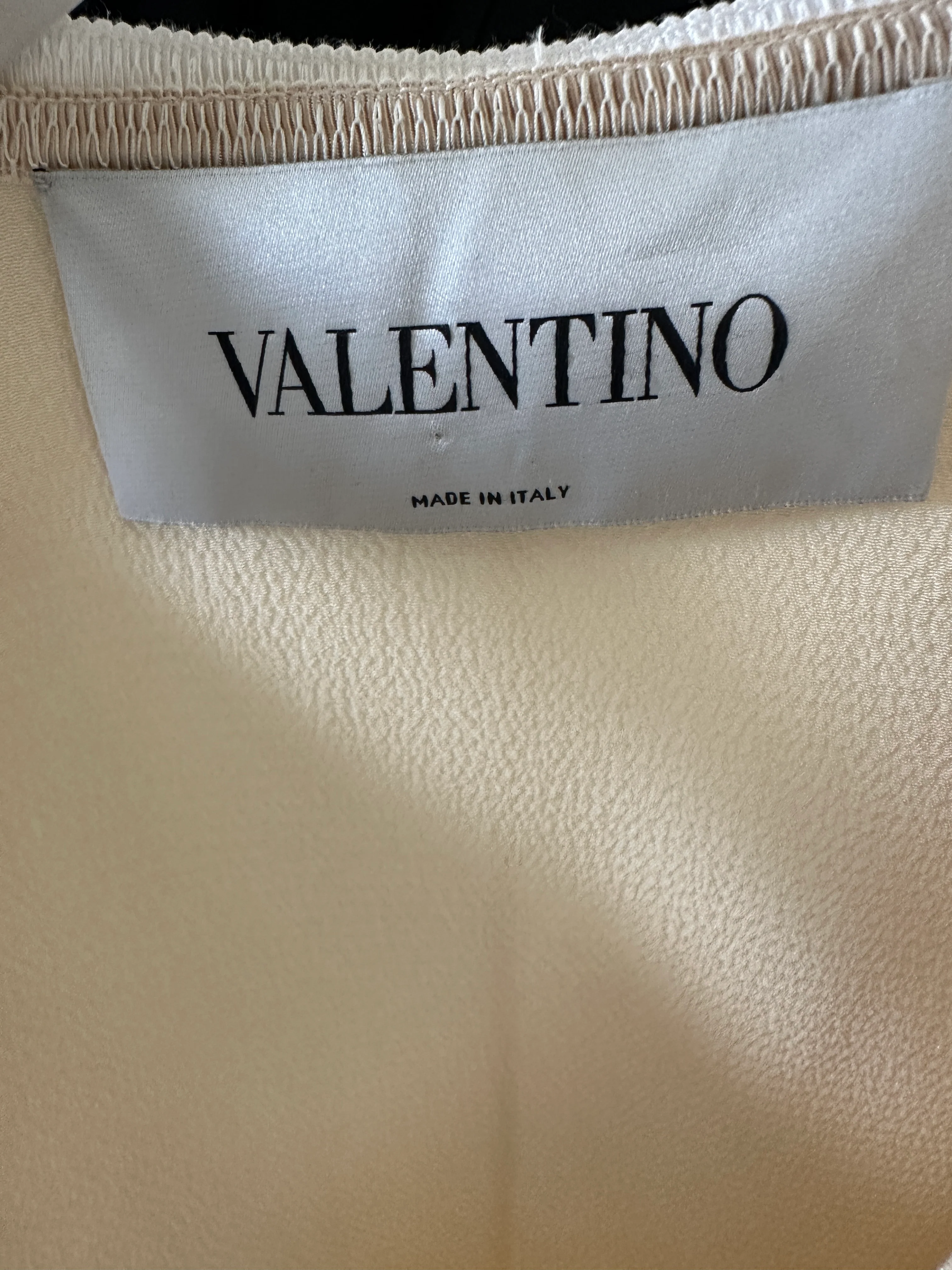 Valentino Satin White Two-Tone Sleeveless Double Layer Midi Dress Size IT 36 (UK 4) - Image 8