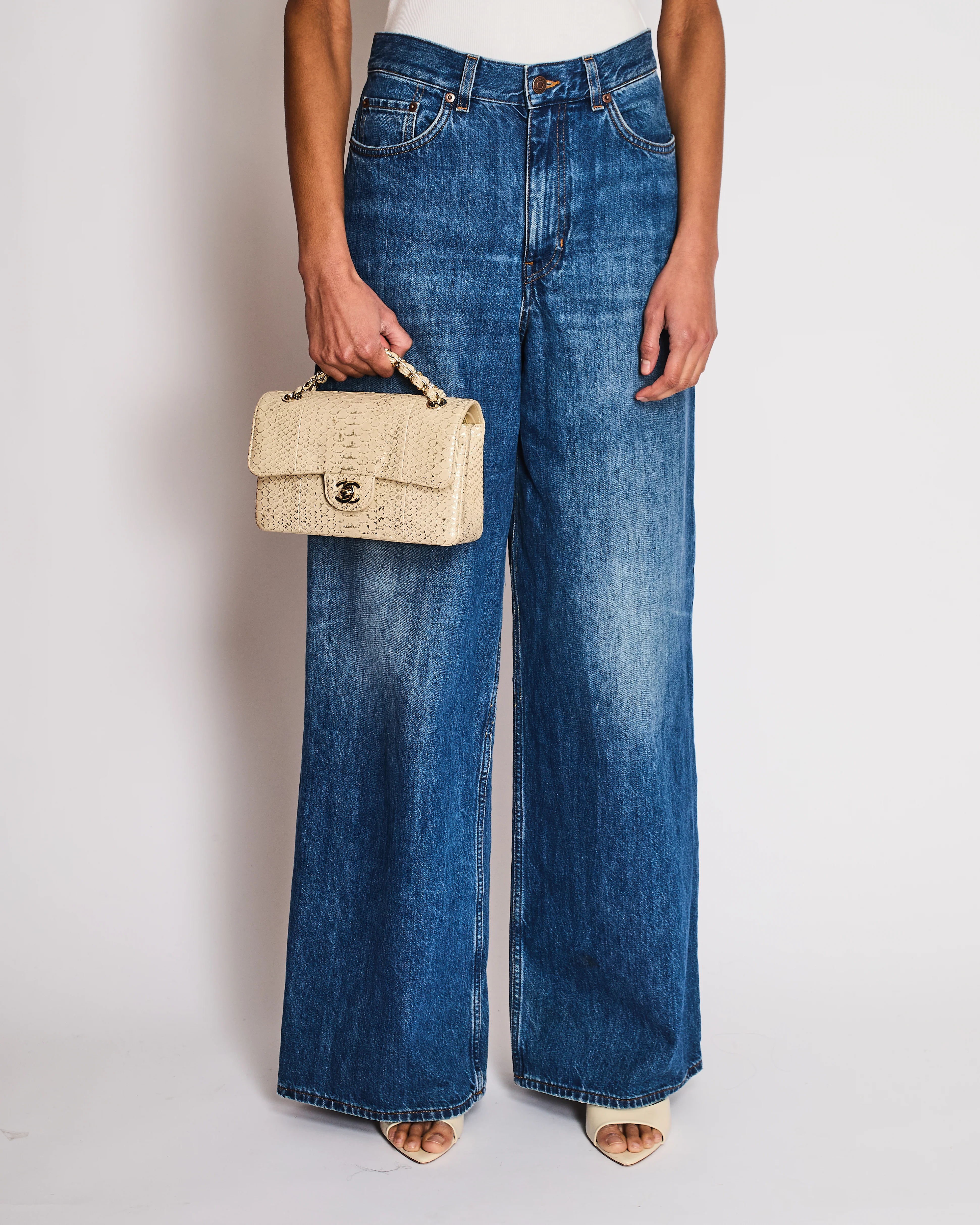 Chloe Blue Stone Wash Flared High-Waisted Jeans Size 28 (UK 10) - Image 2