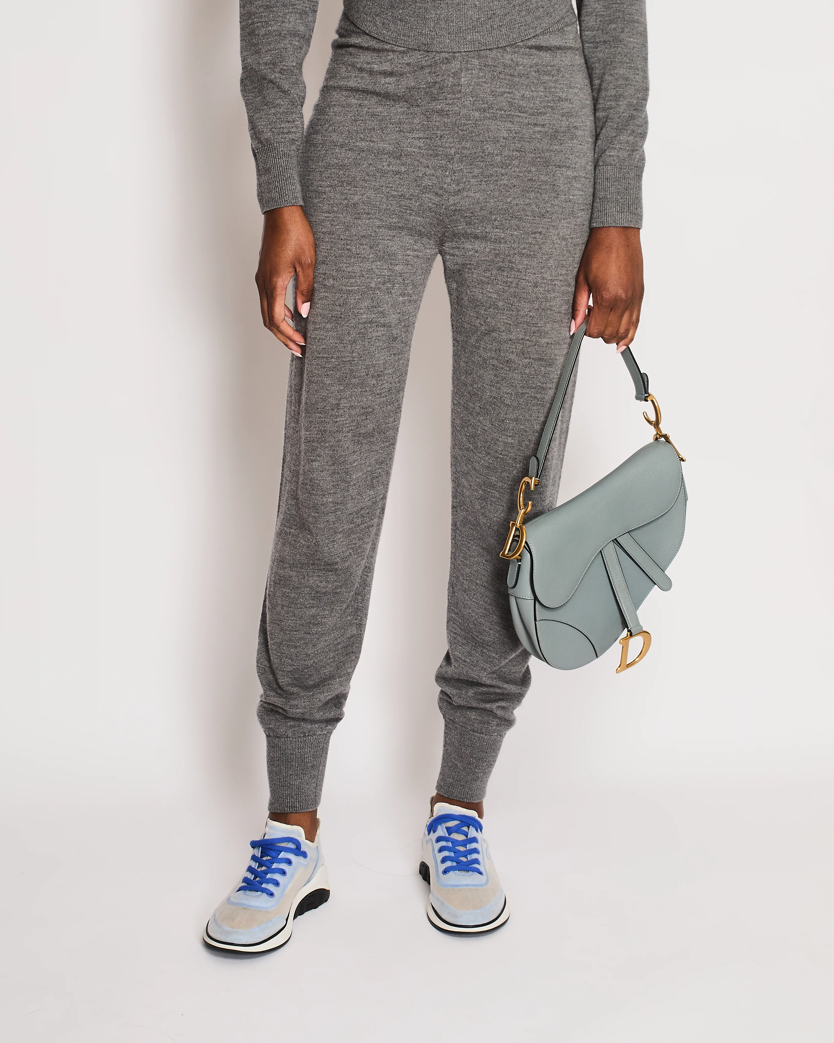 Chloe Grey Two-Piece Wool Jumper and Trouser Set Size S (UK 8) - Image 3