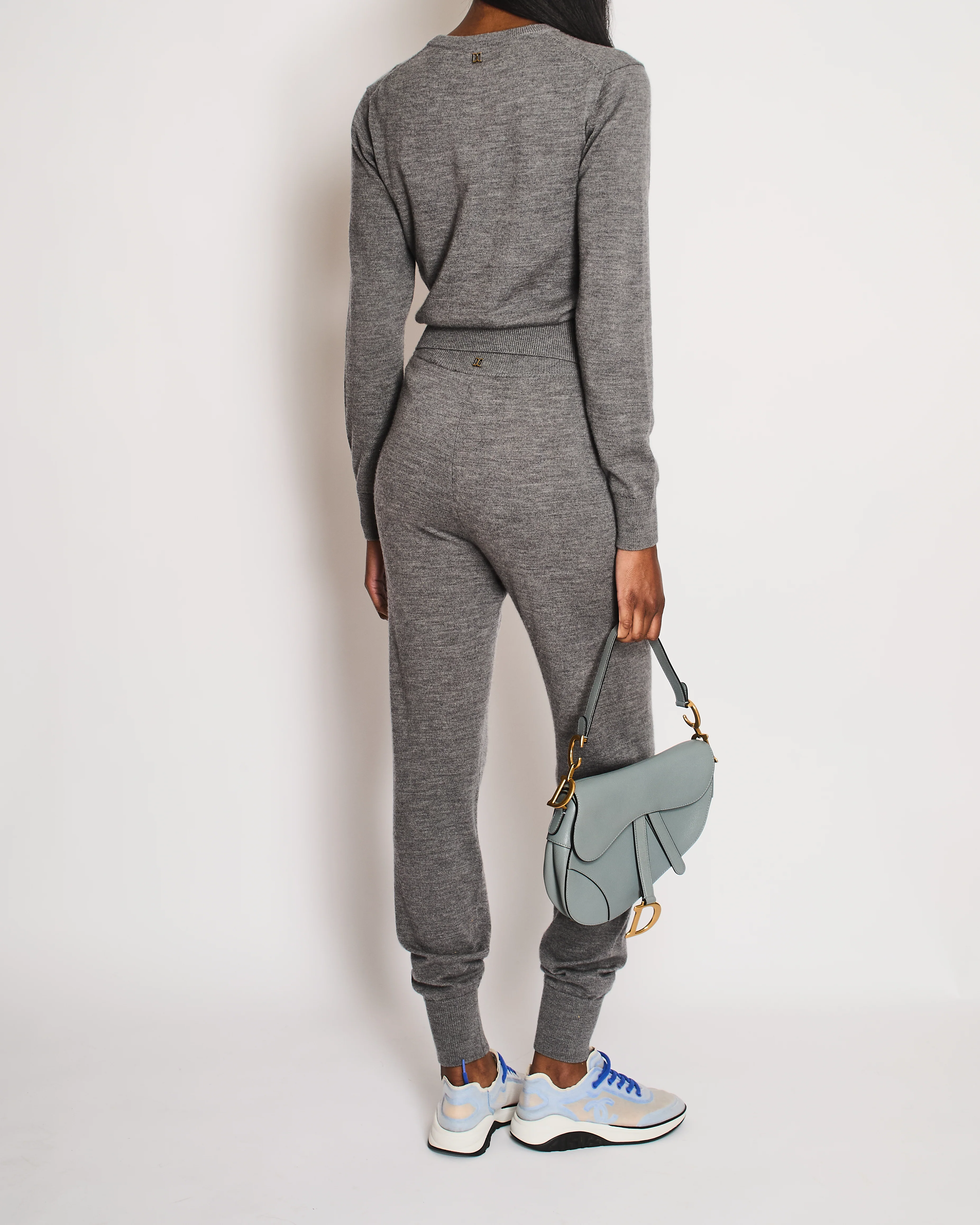Chloe Grey Two-Piece Wool Jumper and Trouser Set Size S (UK 8) - Image 7