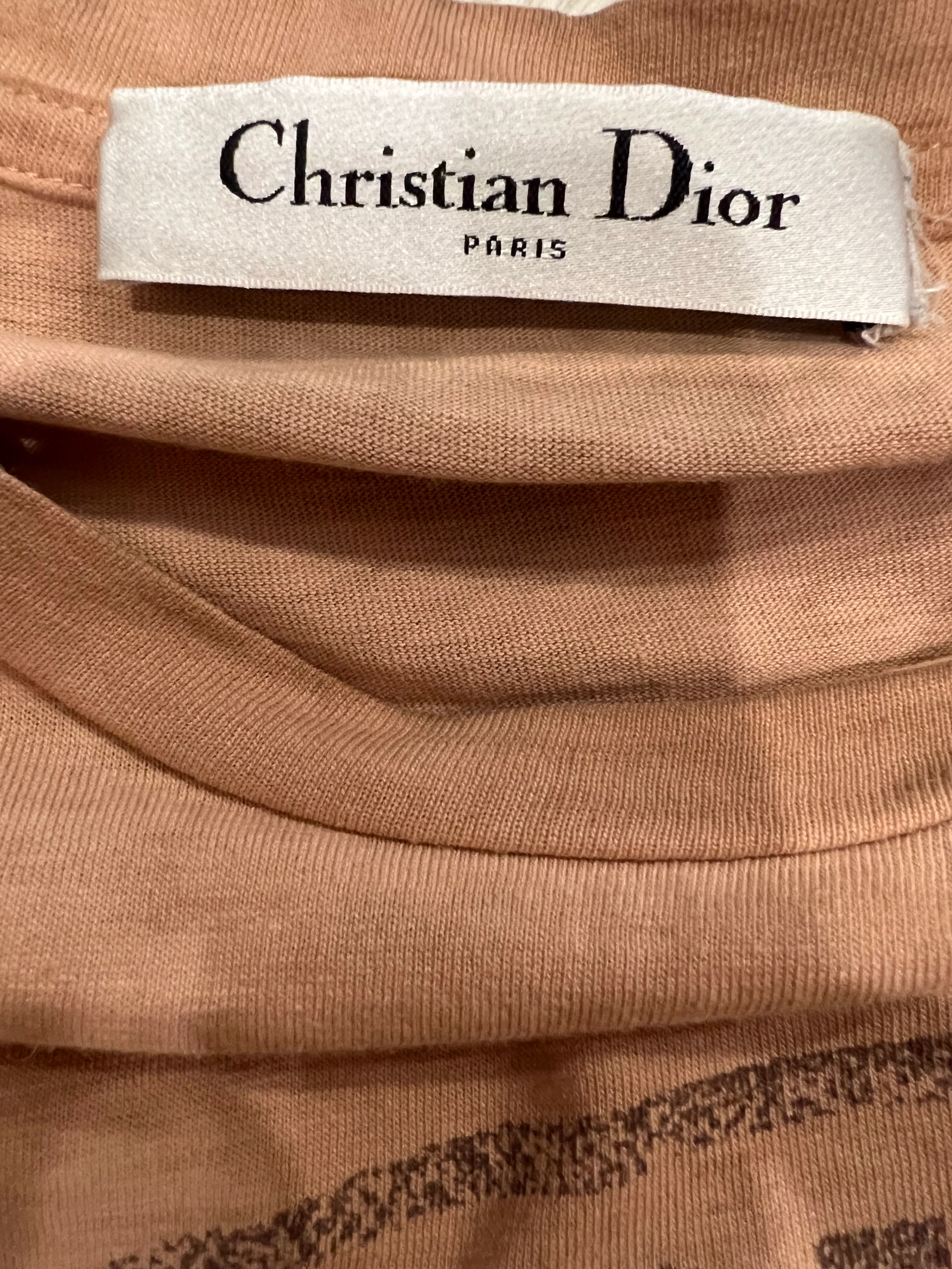 Christian Dior Beige T-Shirt with St Anne Logo Print Size FR 36 (UK 8) - Image 6