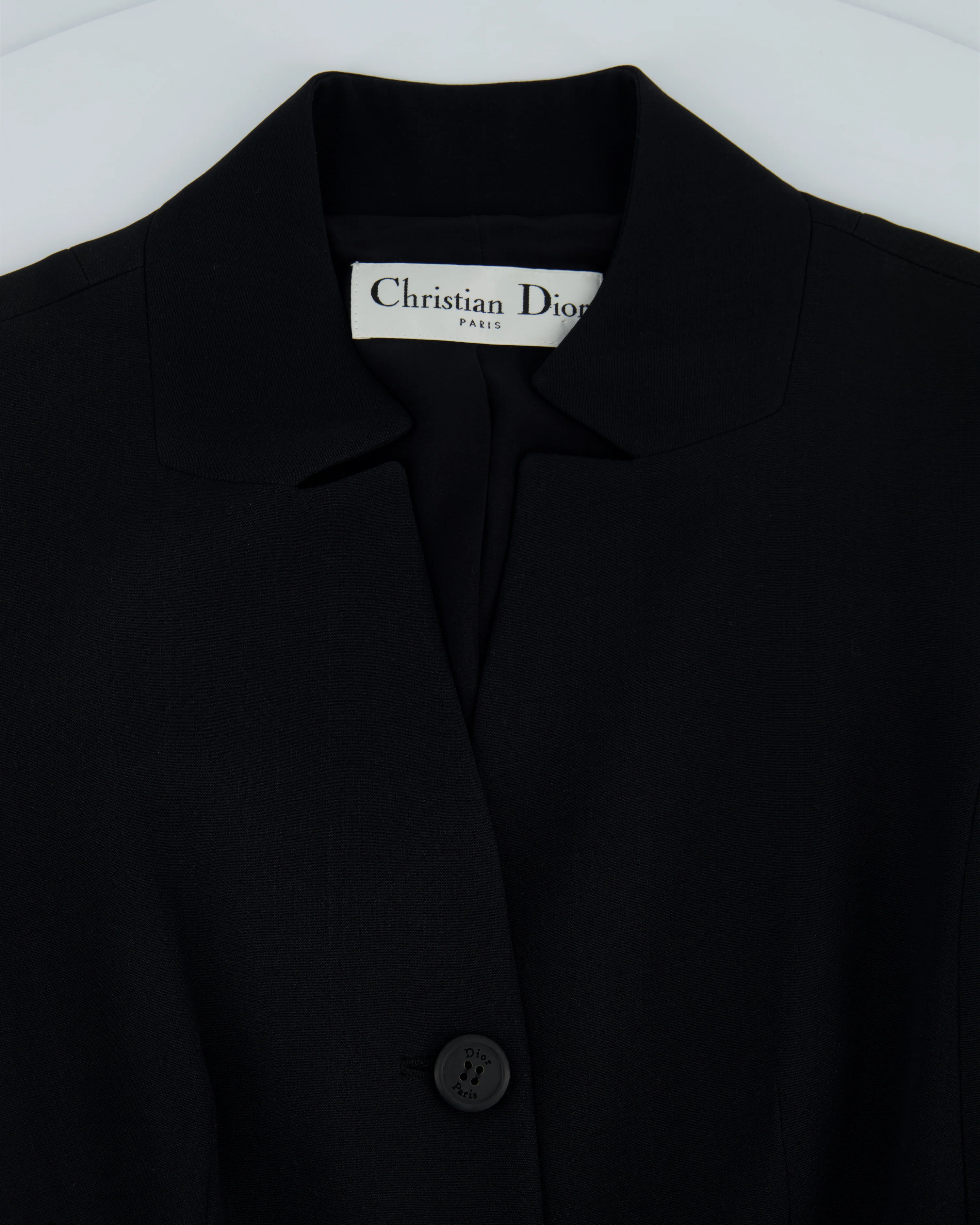 Christian Dior Black Button Down Jacket with Ruched Pocket Detail Size FR 36 (UK 8) - Image 6