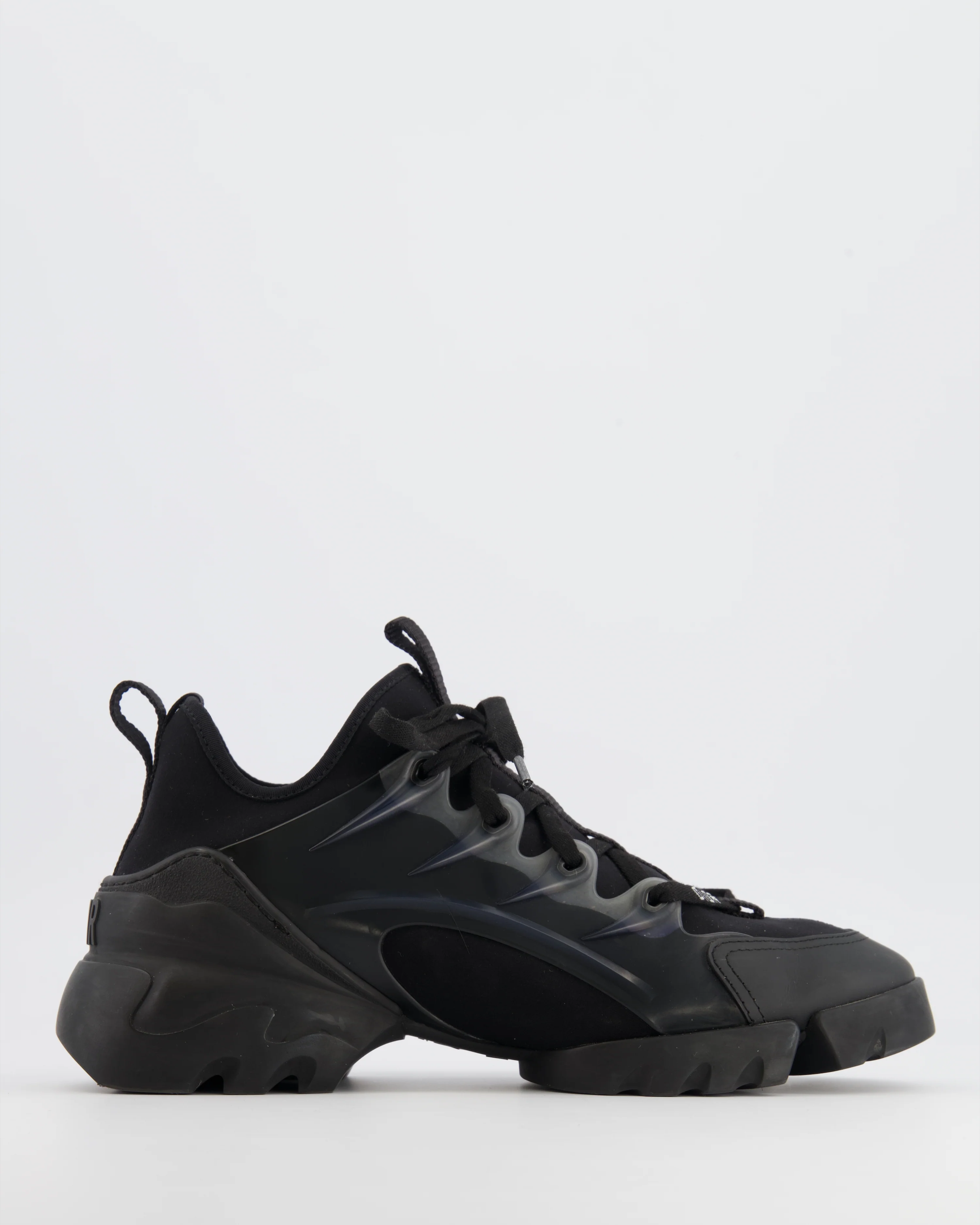Christian Dior Black D-Connect Trainers with Back Logo Detail Size EU 38 RRP £860