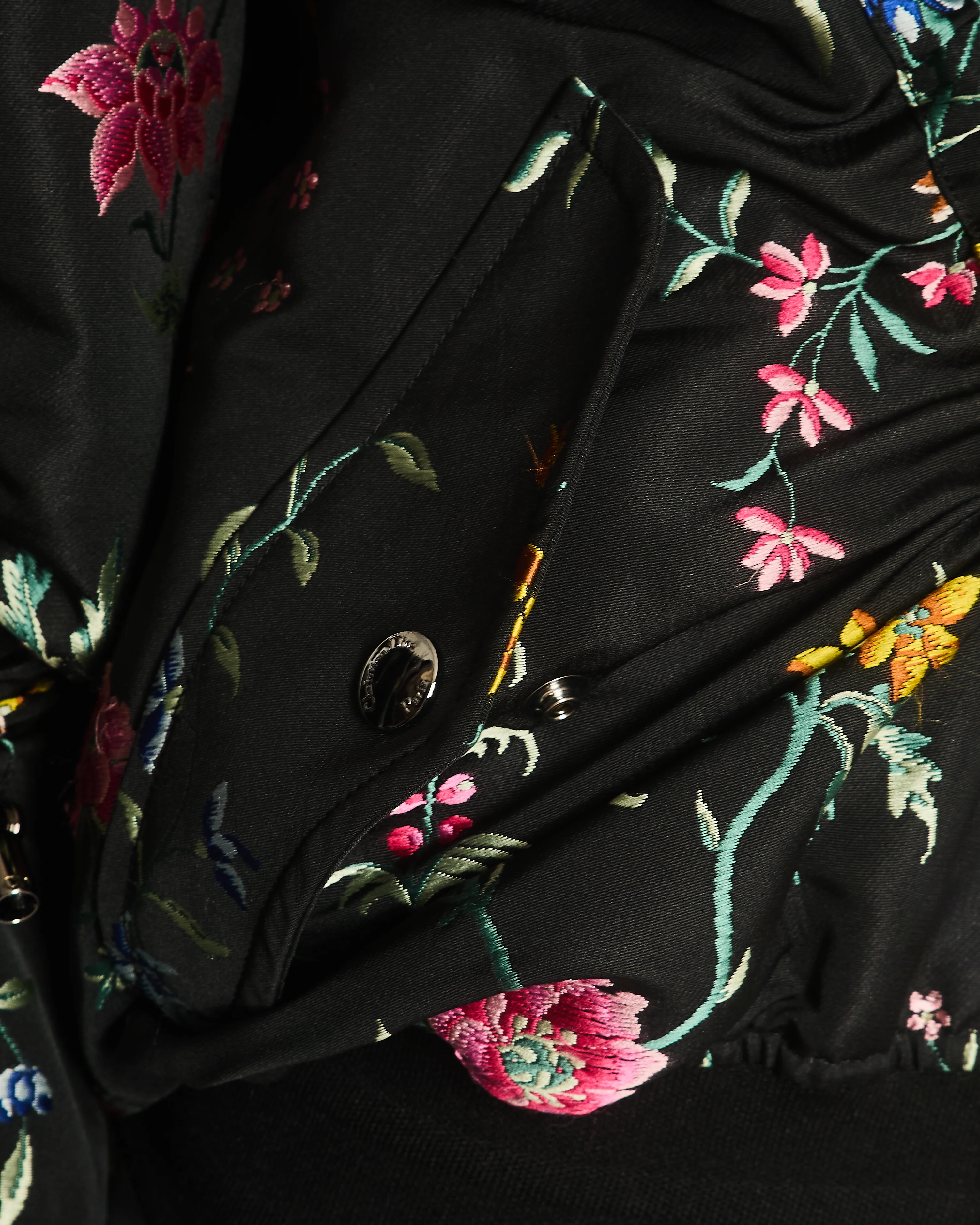 Christian Dior Black Embroidered Bomber Jacket Detail Size FR S-38 (UK 10) - Image 4
