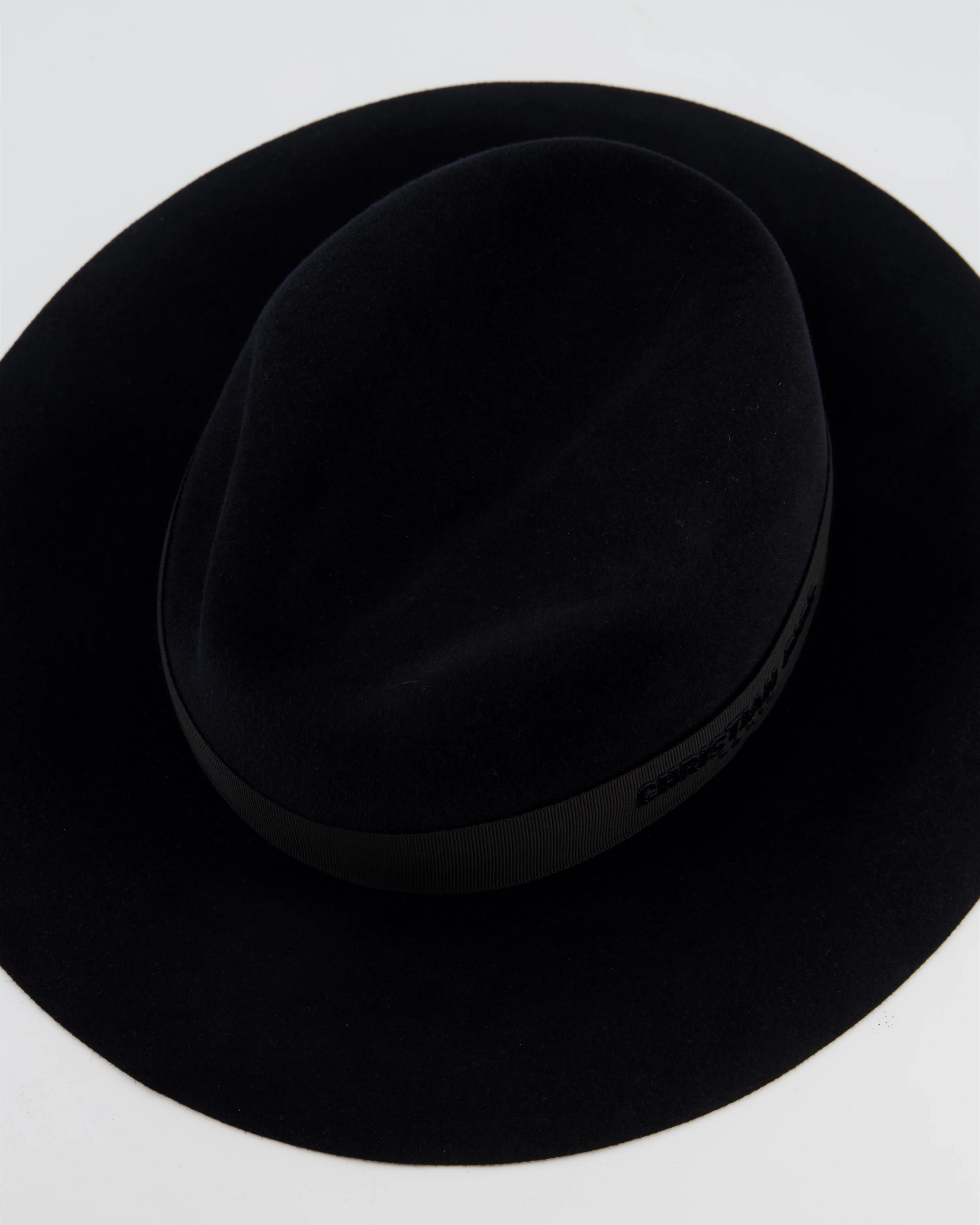 Christian Dior Black Panama Hat with Logo Detail Size 55 cm - Image 8