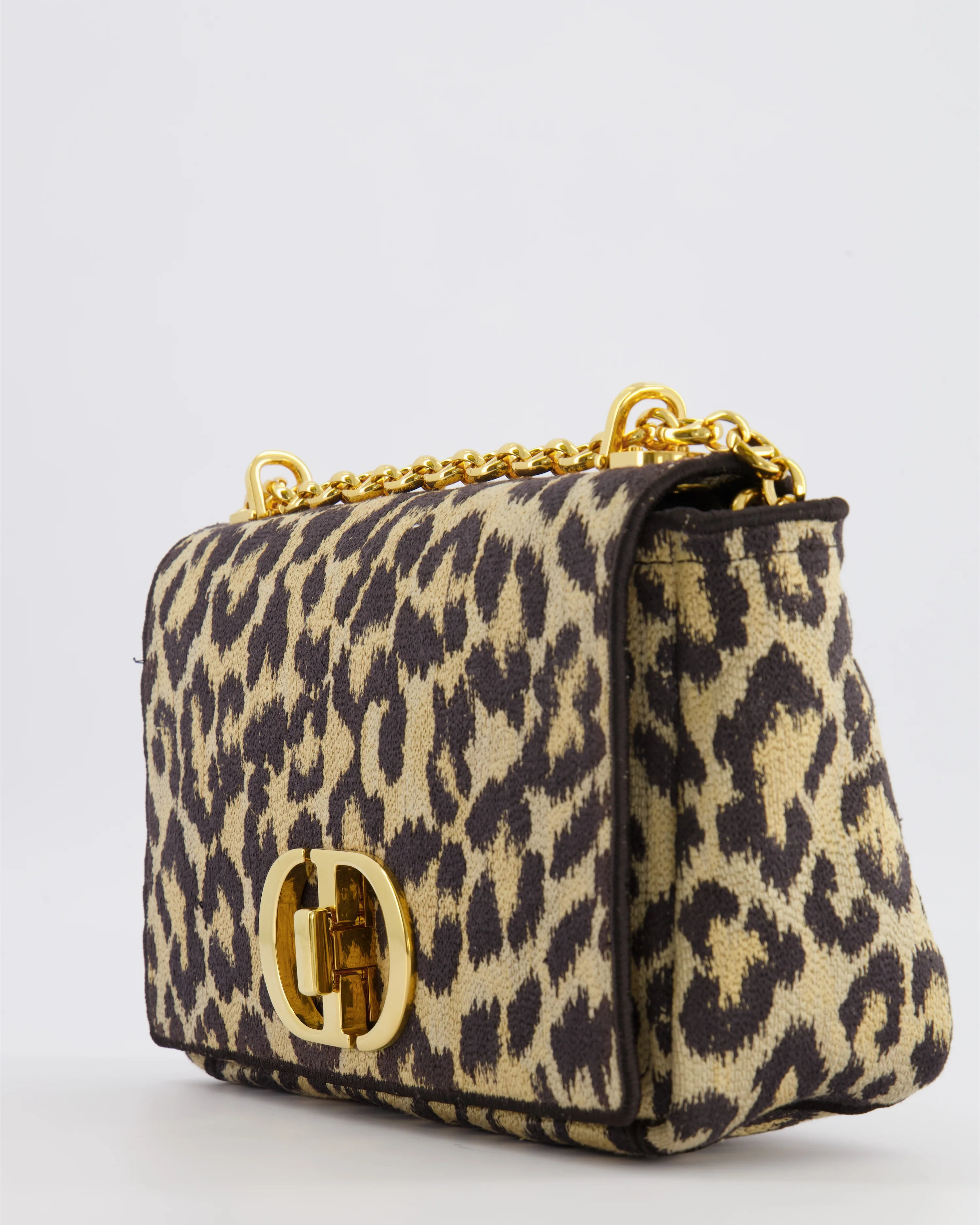 Christian Dior Brown and Black Leopard Print Canvas 30 Montaigne Caro Bag with Gold Hardware RRP £3,400 - Image 14