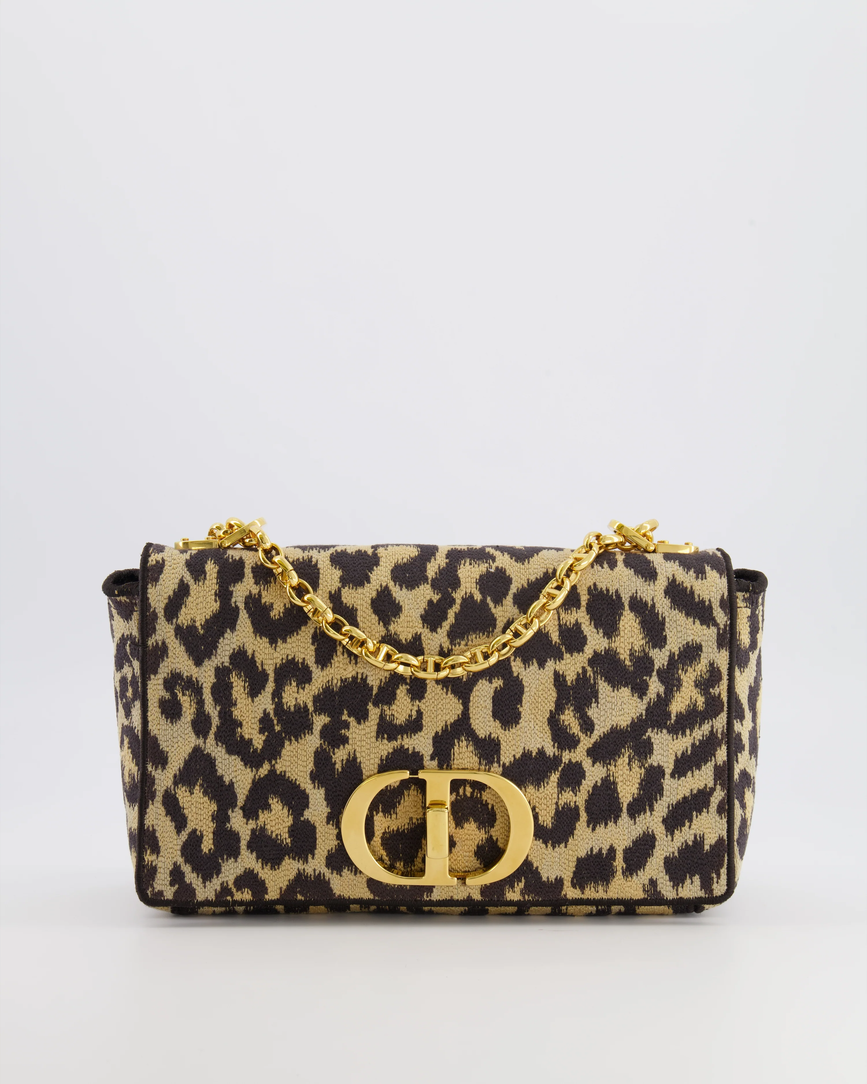 Christian Dior Brown and Black Leopard Print Canvas 30 Montaigne Caro Bag with Gold Hardware RRP £3,400 - Image 2