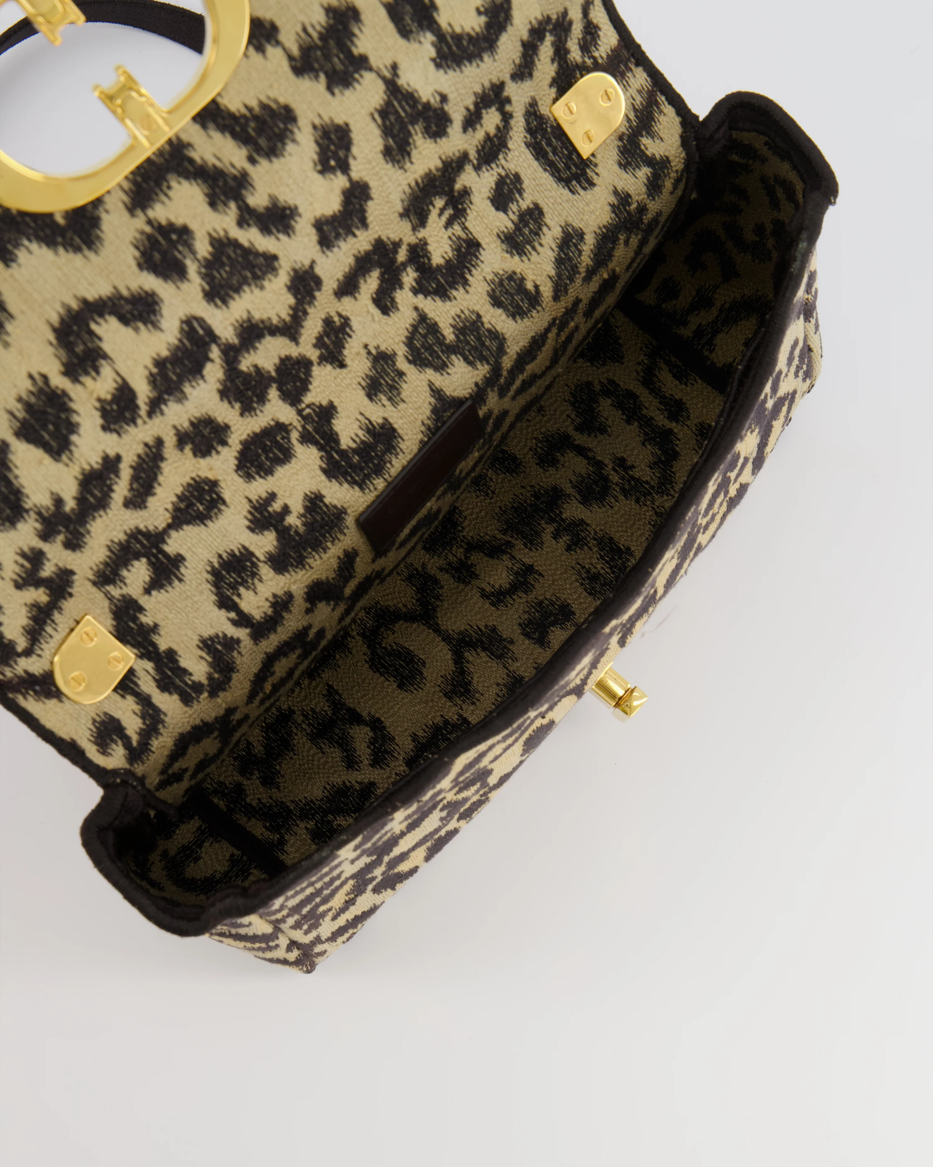 Christian Dior Brown and Black Leopard Print Canvas 30 Montaigne Caro Bag with Gold Hardware RRP £3,400 - Image 21