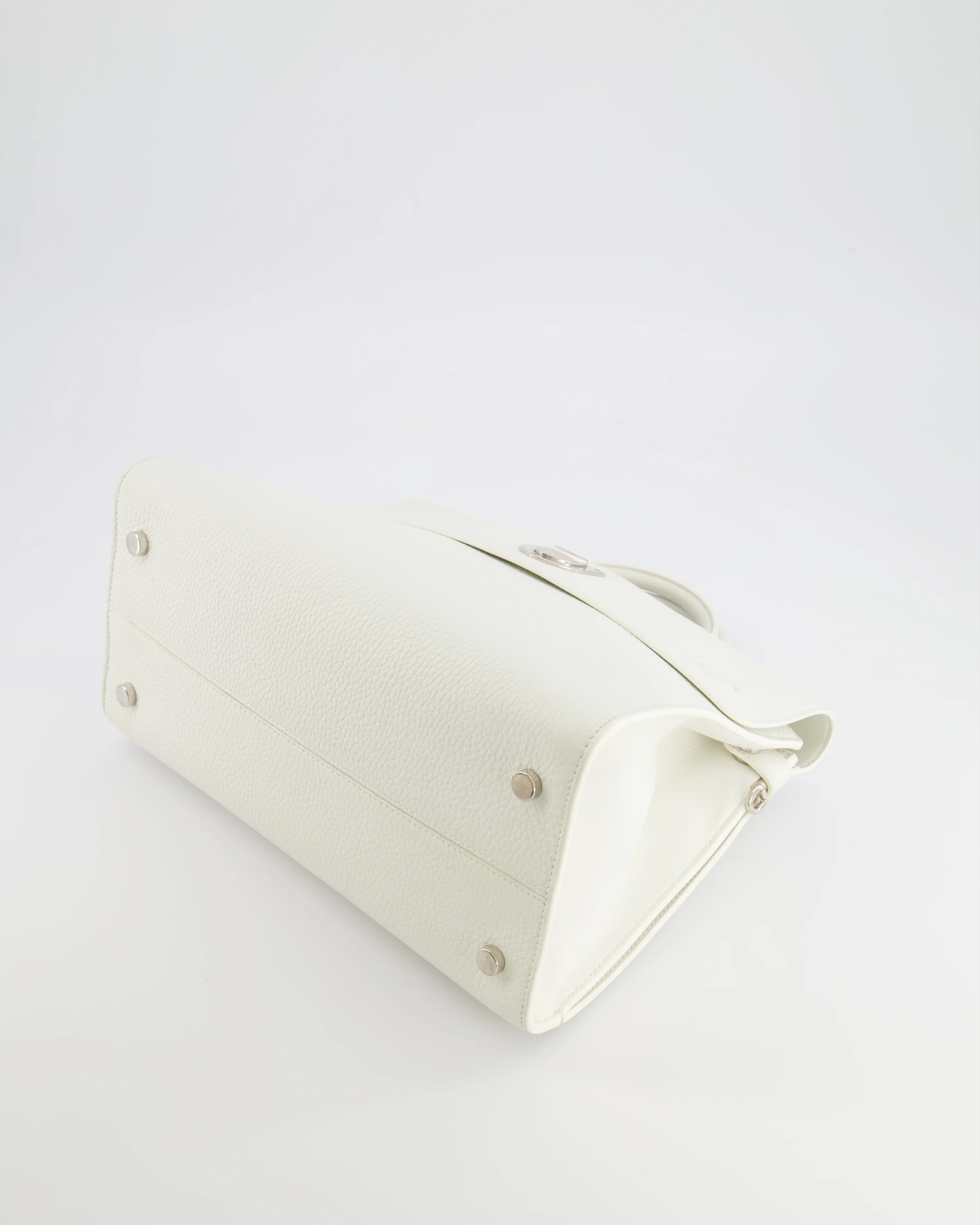 Christian Dior Diorever Bag in White Taurillon Grained Leather with Silver Hardware - Image 20
