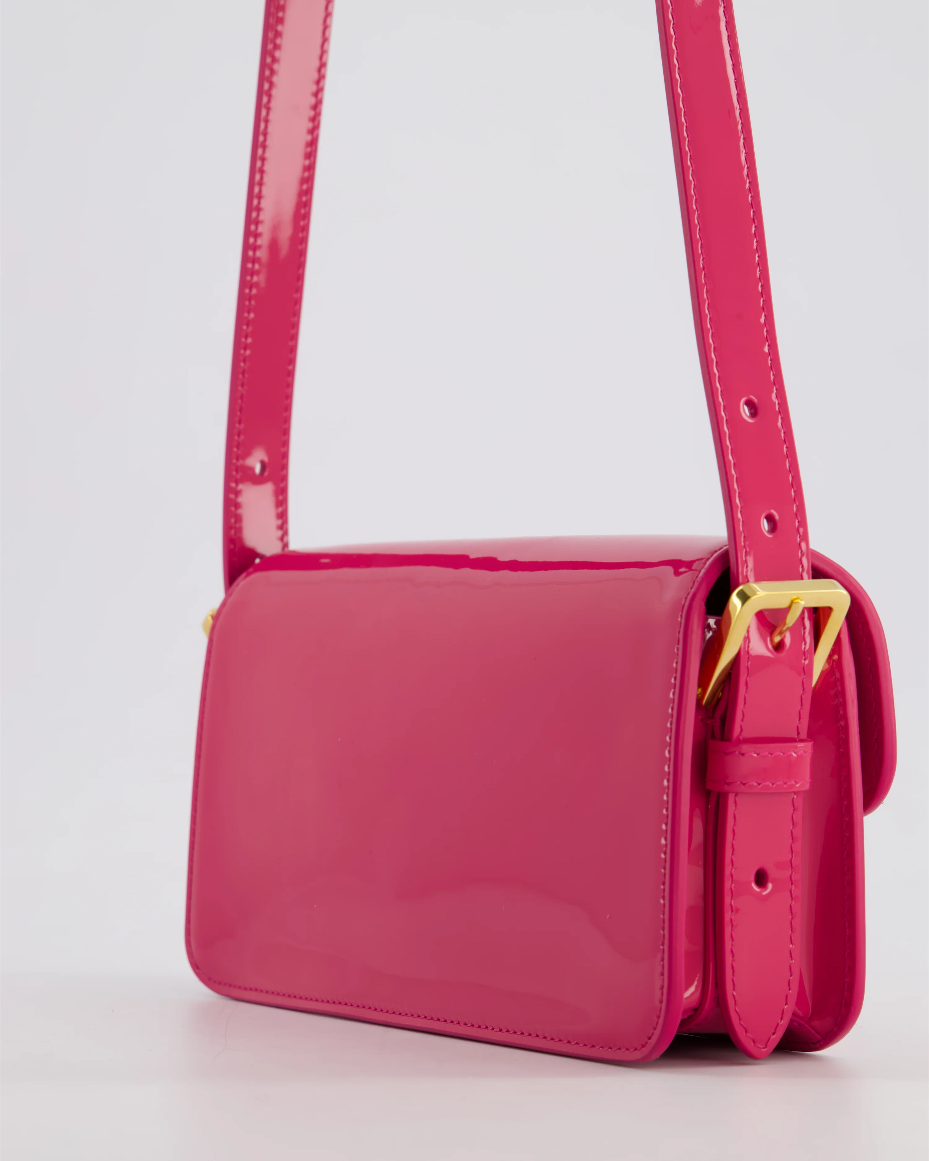 Christian Dior Fuchsia Miss Dior Flap Shoulder Bag in Patent Calfskin Leather with Gold Hardware RRP £3100 - Image 13