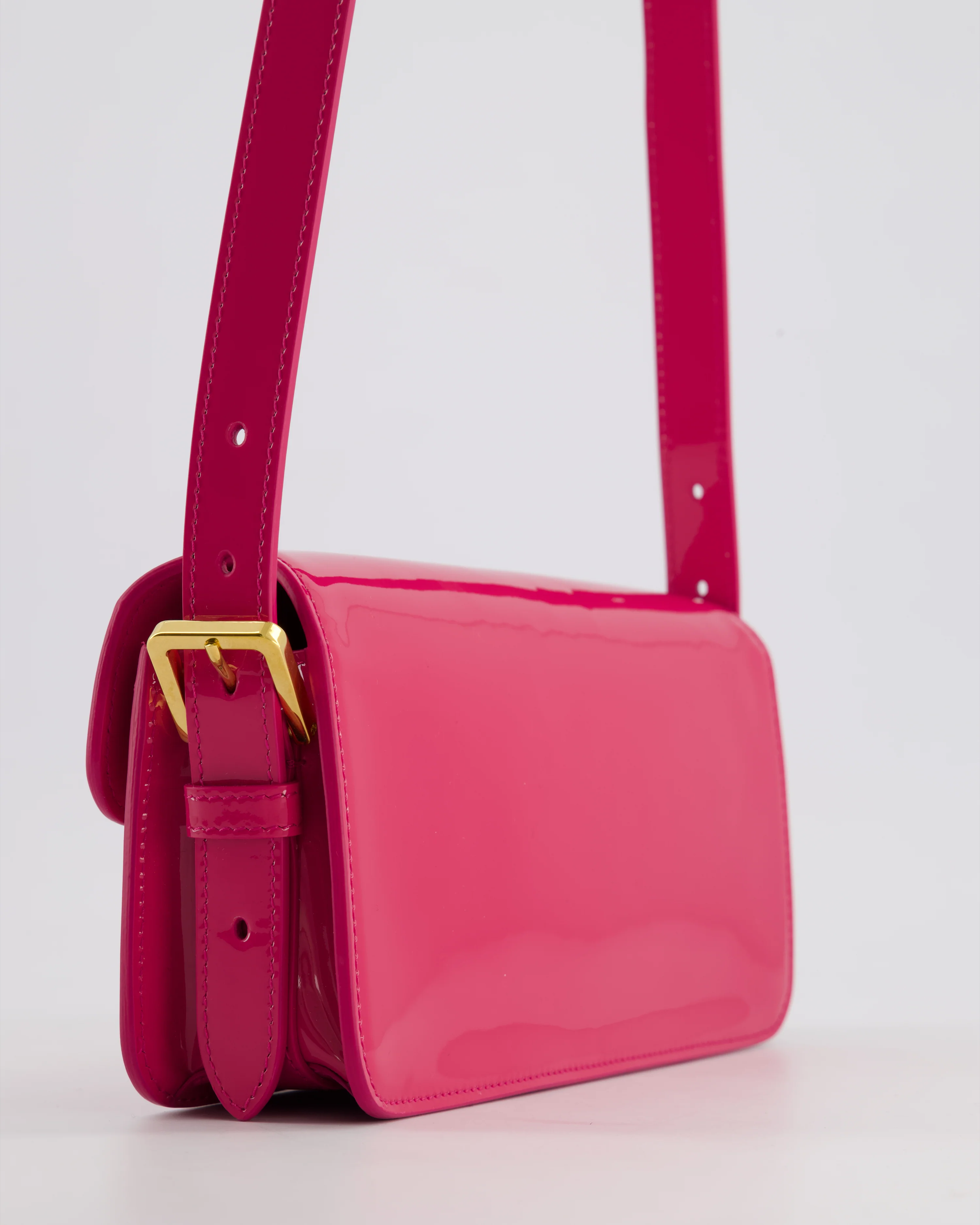Christian Dior Fuchsia Miss Dior Flap Shoulder Bag in Patent Calfskin Leather with Gold Hardware RRP £3100 - Image 14