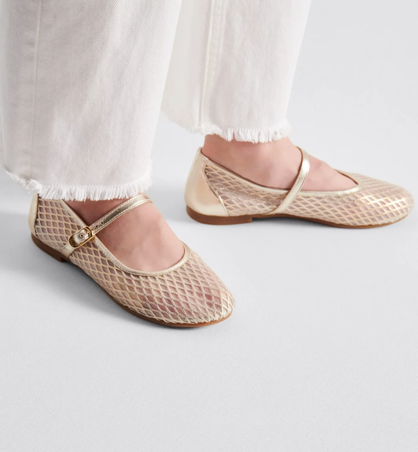 Christian Dior Kids Gold Tulle Ballet Flat Shoes Size 34 RRP £430 - Image 2
