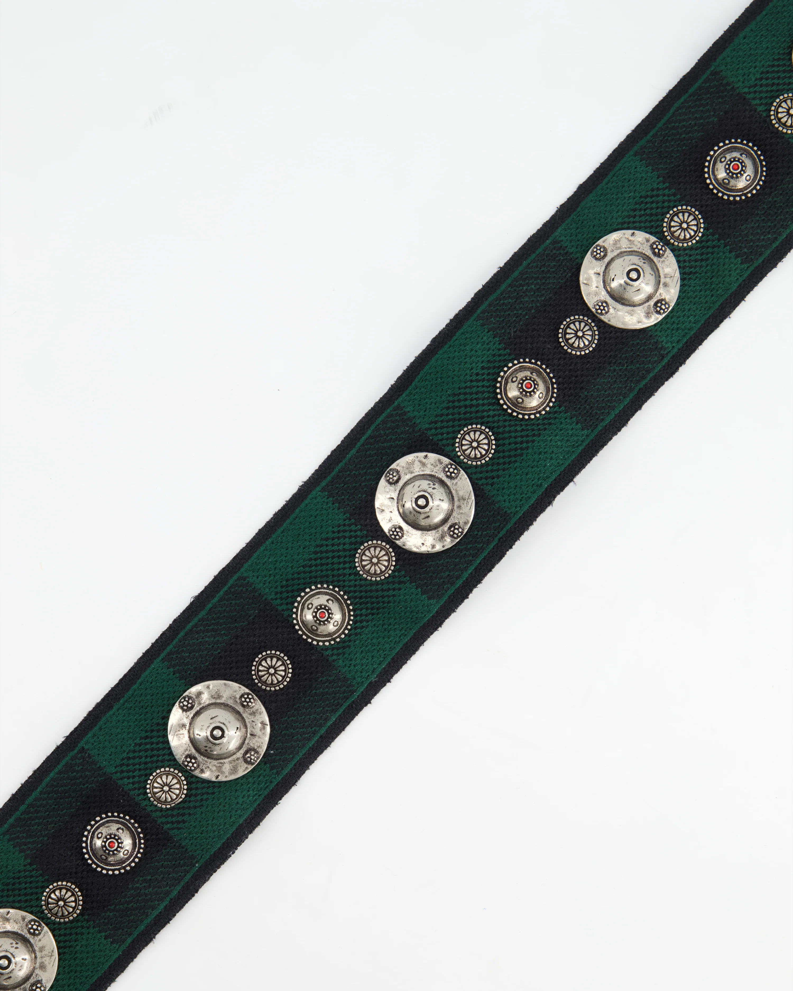 Christian Dior Green & Black Guitar Bag Strap with Logo and Antique Gold Hardware RRP £1050 - Image 3