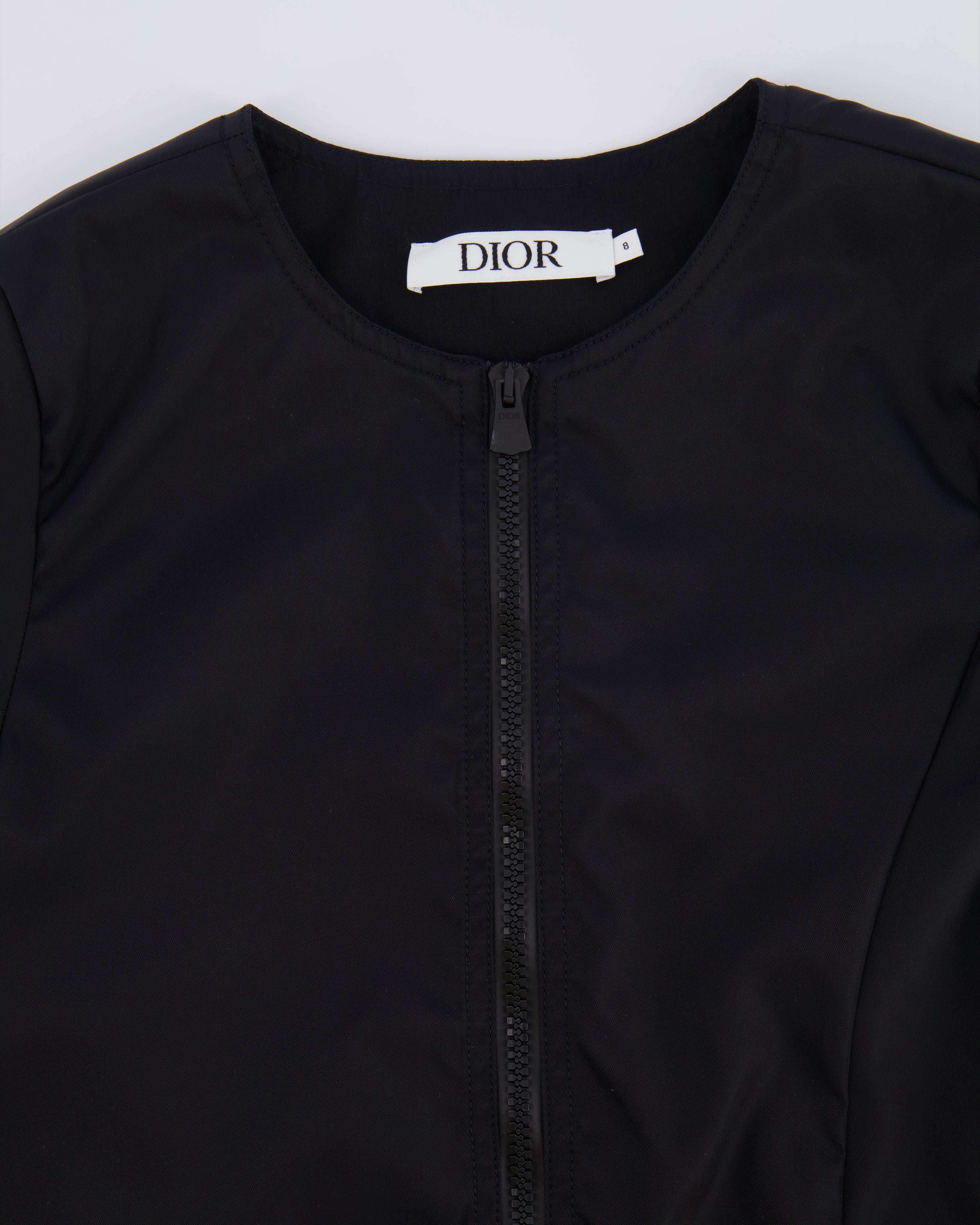 Christian Dior Kids Black Nylon Mini Dress with Pocket and Logo Detail Size 8 years RRP £750 - Image 3
