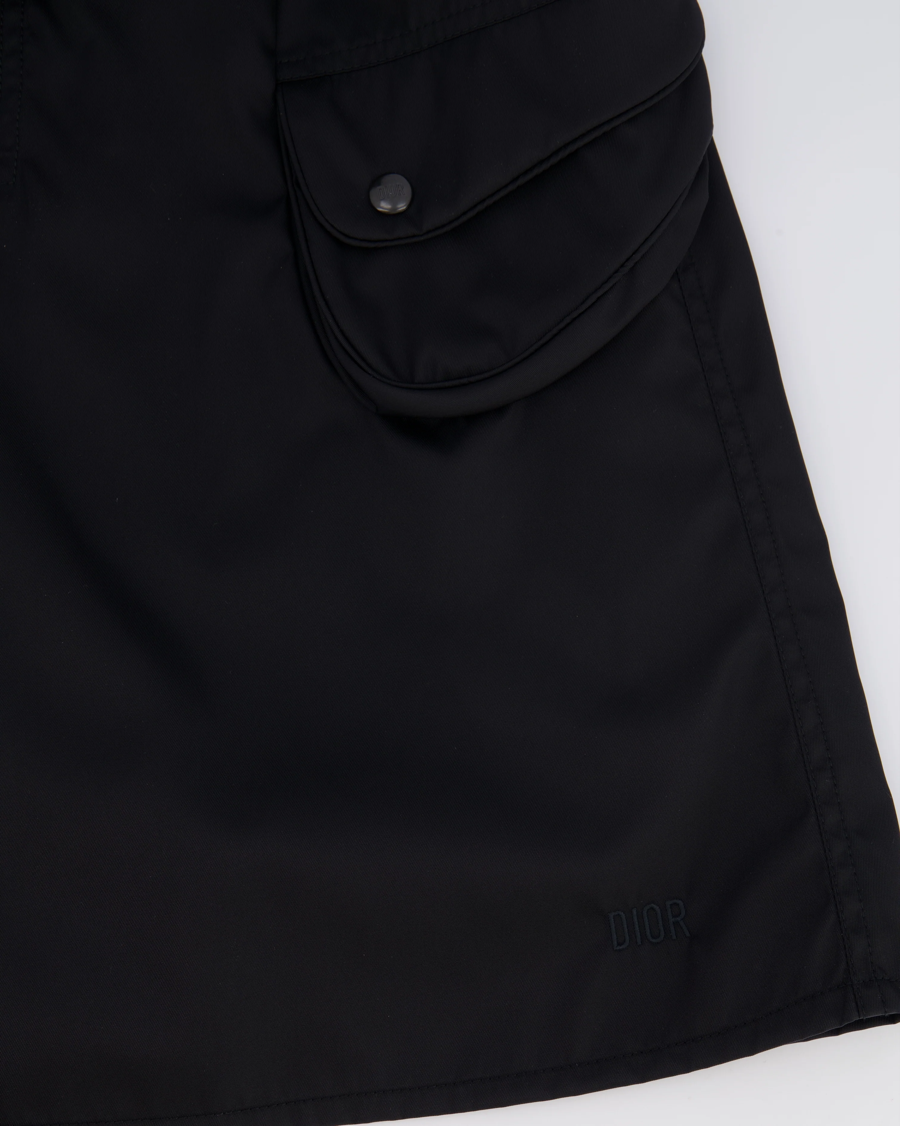 Christian Dior Kids Black Nylon Mini Dress with Pocket and Logo Detail Size 8 years RRP £750 - Image 4
