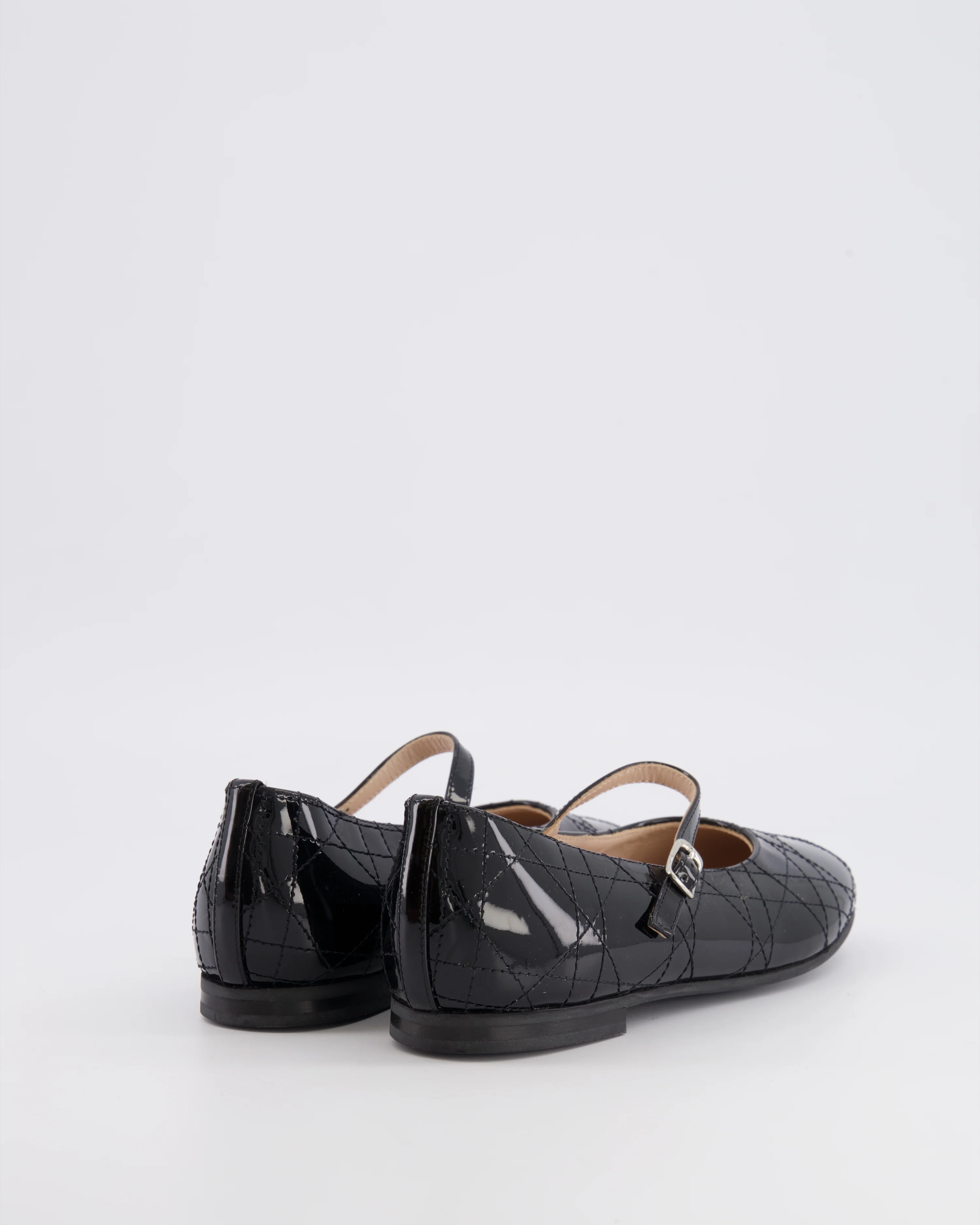 Christian Dior Kids Black Patent Ballet Flat Shoes Size 33 RRP £440 - Image 3