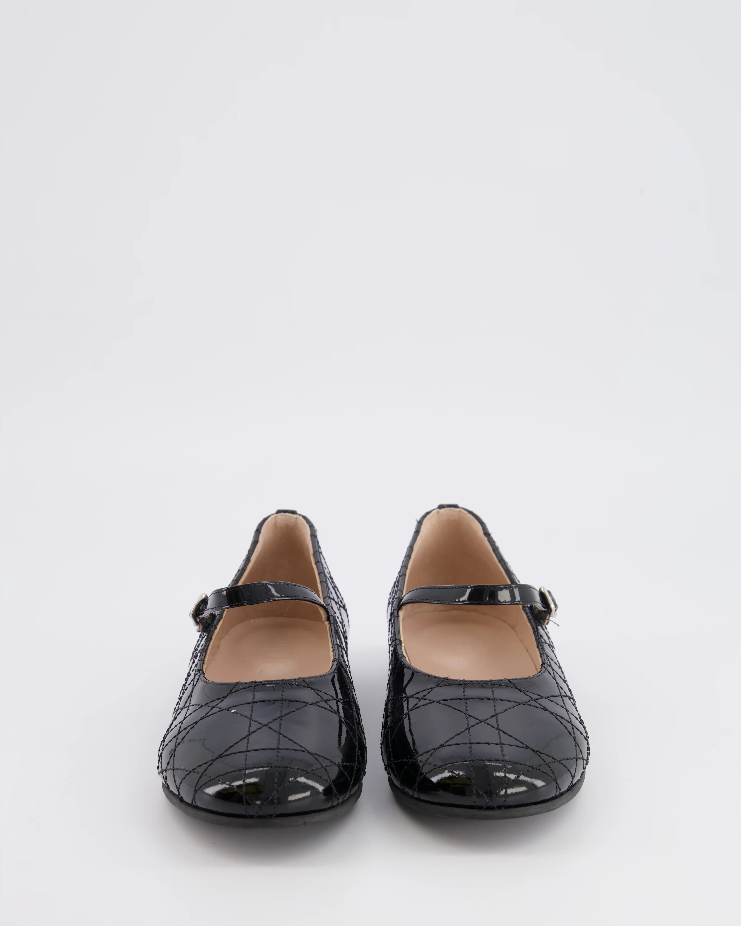 Christian Dior Kids Black Patent Ballet Flat Shoes Size 34 RRP £440 - Image 4