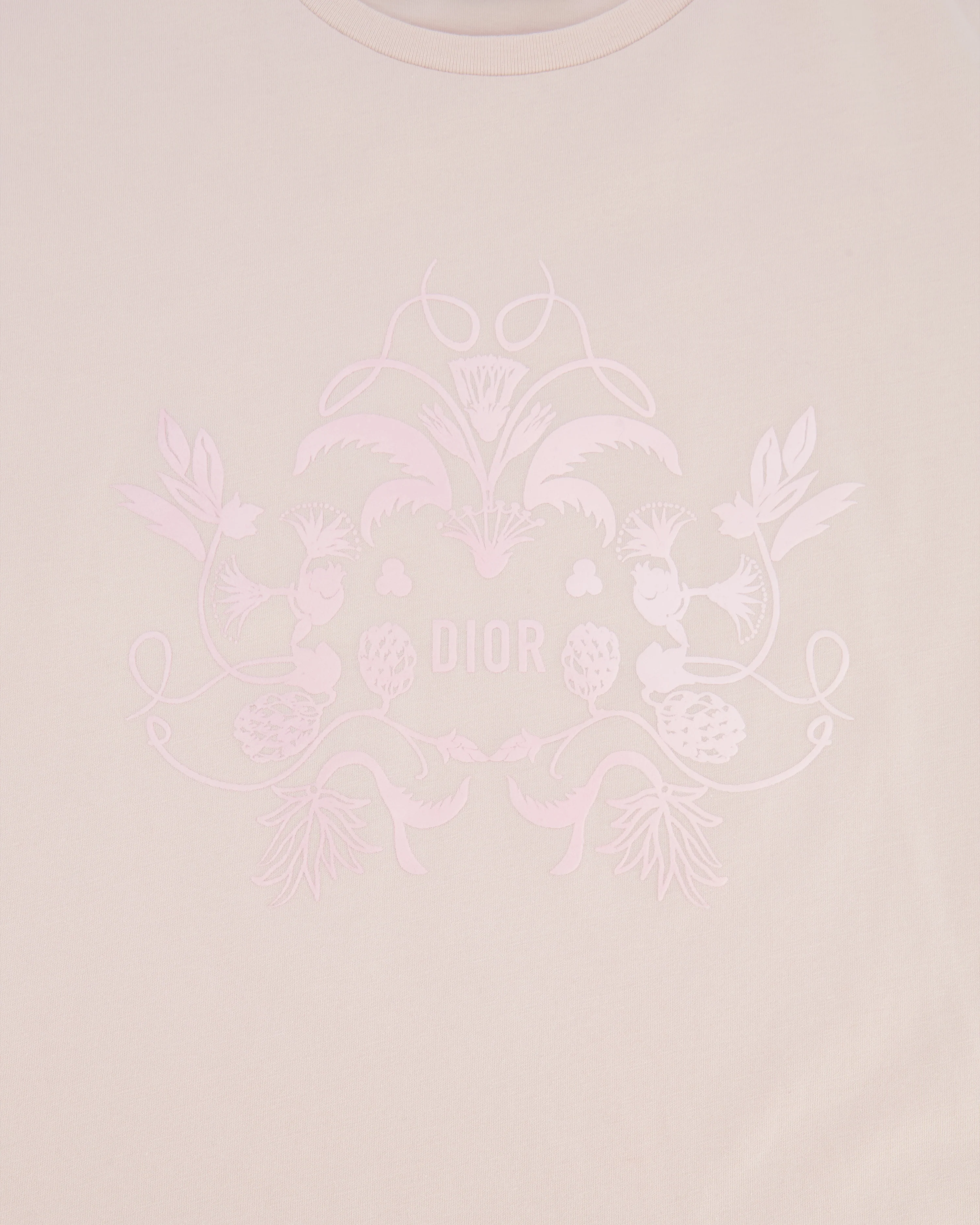 Christian Dior Kids Pink T-Shirt with Suede Logo Floral Details Size 10 years RRP £260 - Image 4