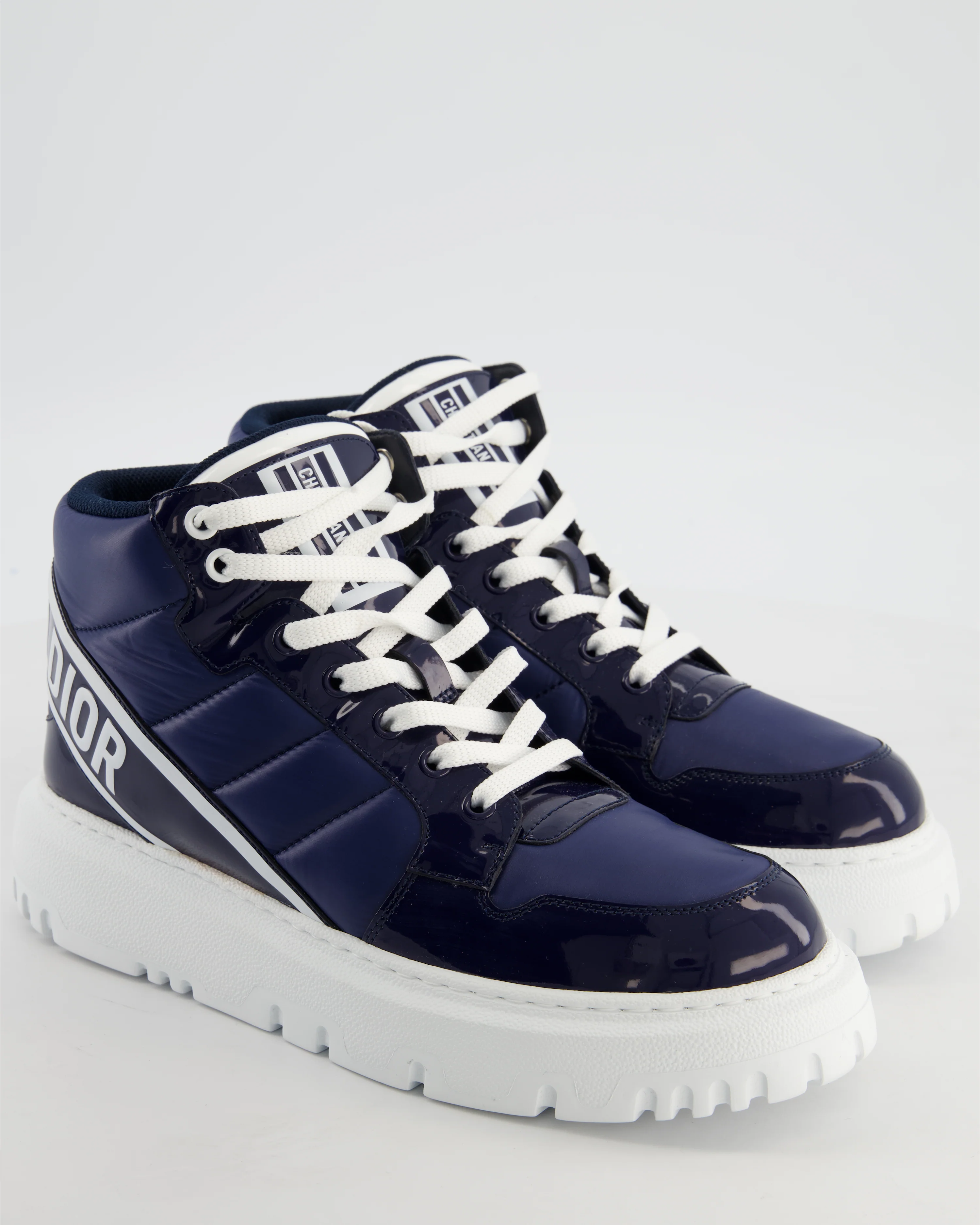 Christian Dior Navy D Player Quilted Trainers Size EU 38 - Image 2
