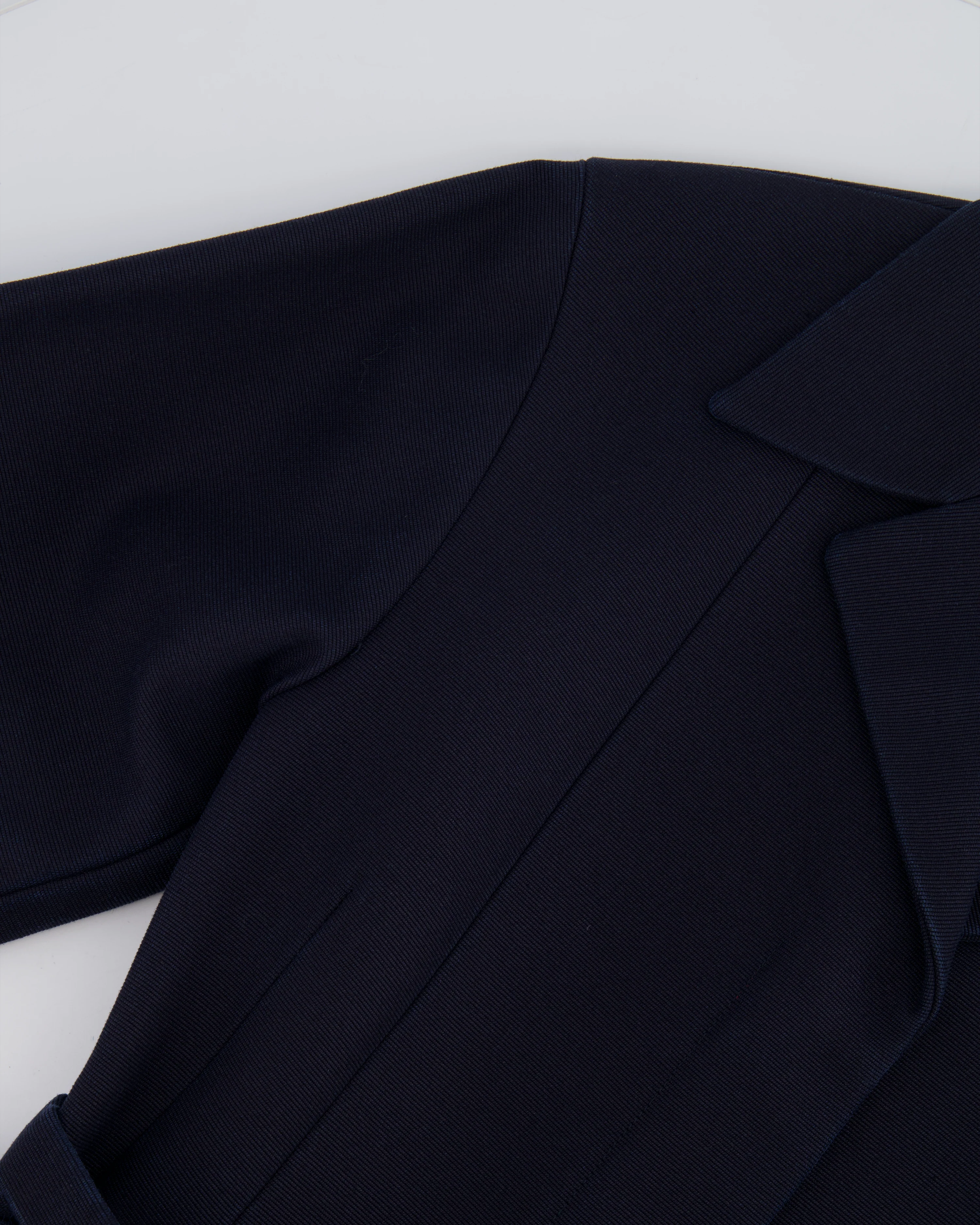 Christian Dior Navy Short-Sleeve Blazer Top With Belt Detail Size FR 34 (UK 6) - Image 7