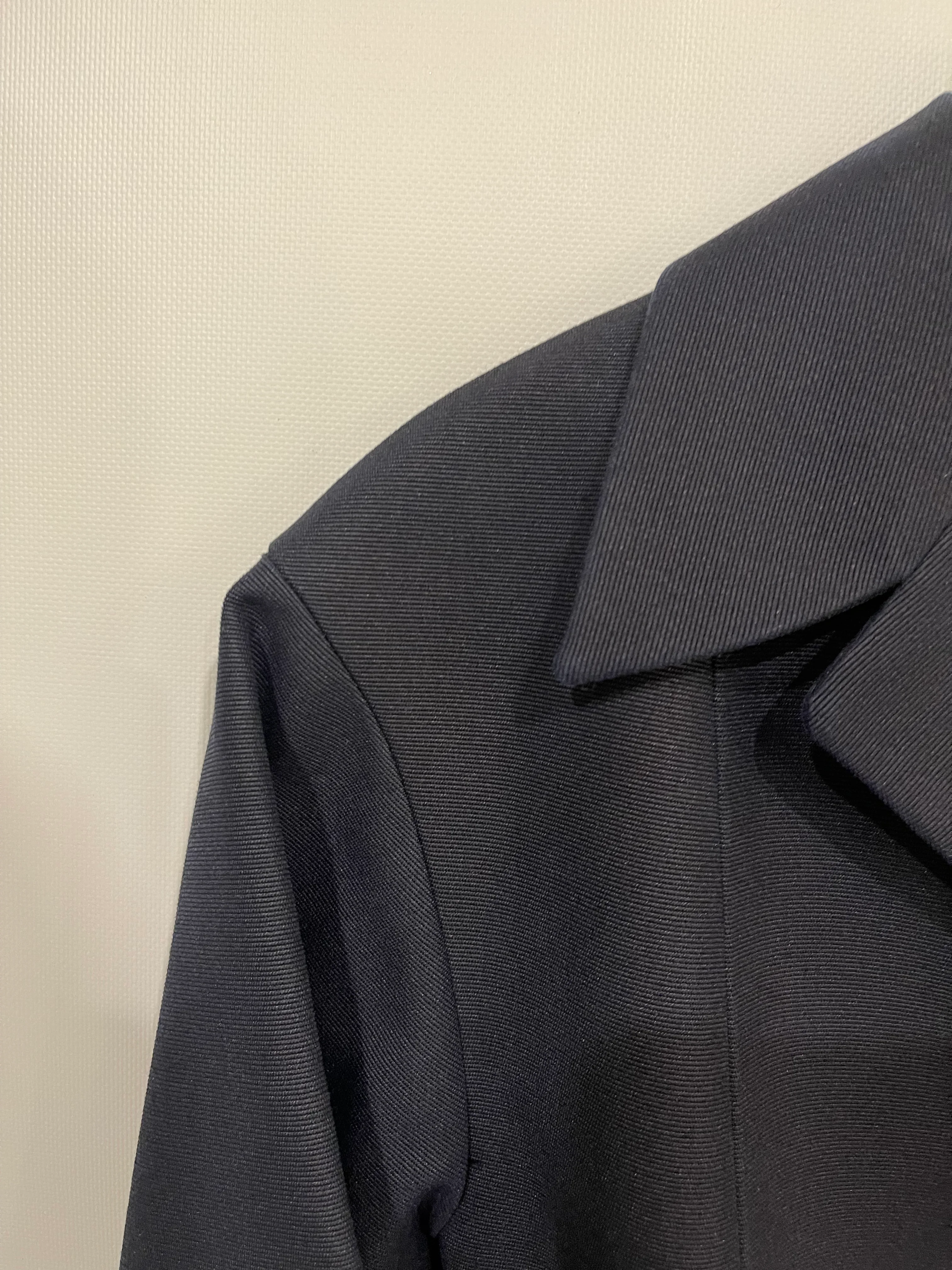 Christian Dior Navy Short-Sleeve Blazer Top With Belt Detail Size FR 34 (UK 6) - Image 9