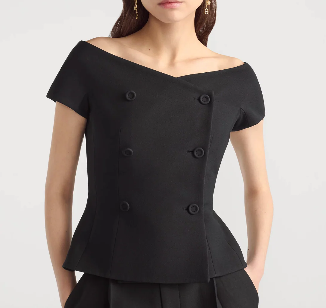 Christian Dior Off Shoulder Barr Jacket with Wide Leg Trouser Set Size UK 14 RRP Jacket £3200 Trouser RRP £1700 - Image 7