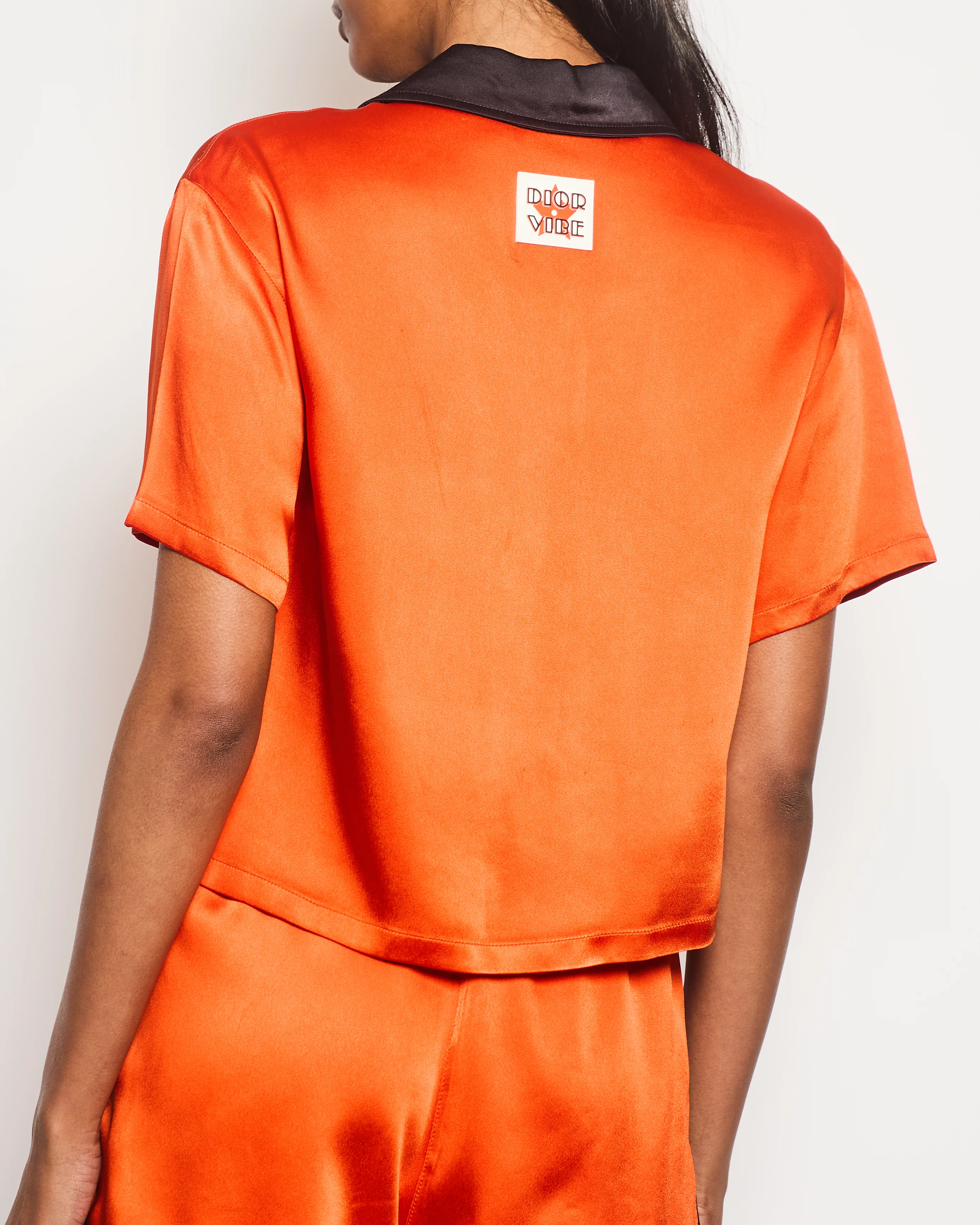 Christian Dior Orange "DIOR VIBE" Shirt with Matching Shorts Size FR 34 (UK XS) - Image 5