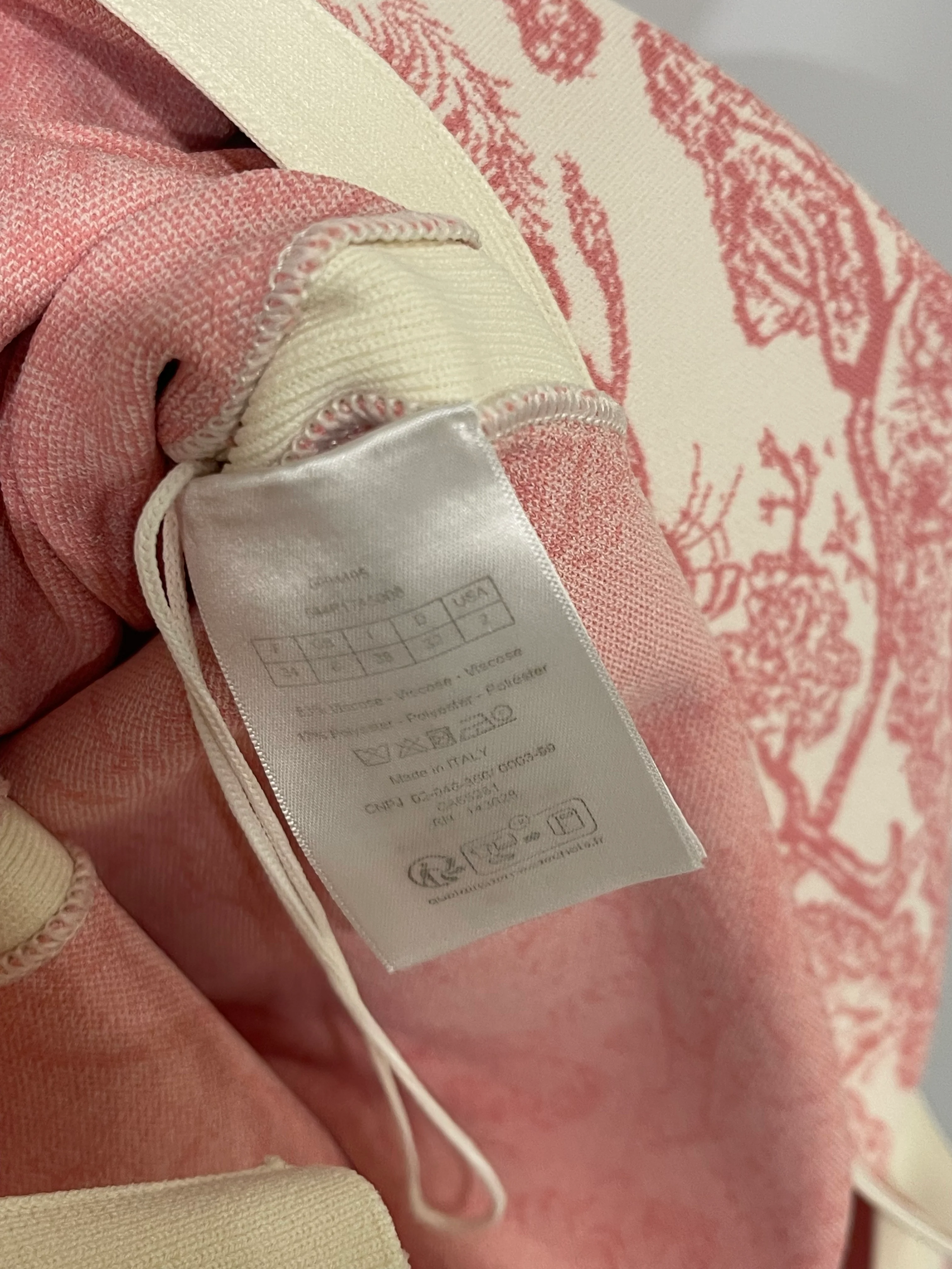 Christian Dior Pink and White Dioriviera Toile de Jouy Mini Dress Size FR 34 (UK 6) RRP £2,600 - Image 9