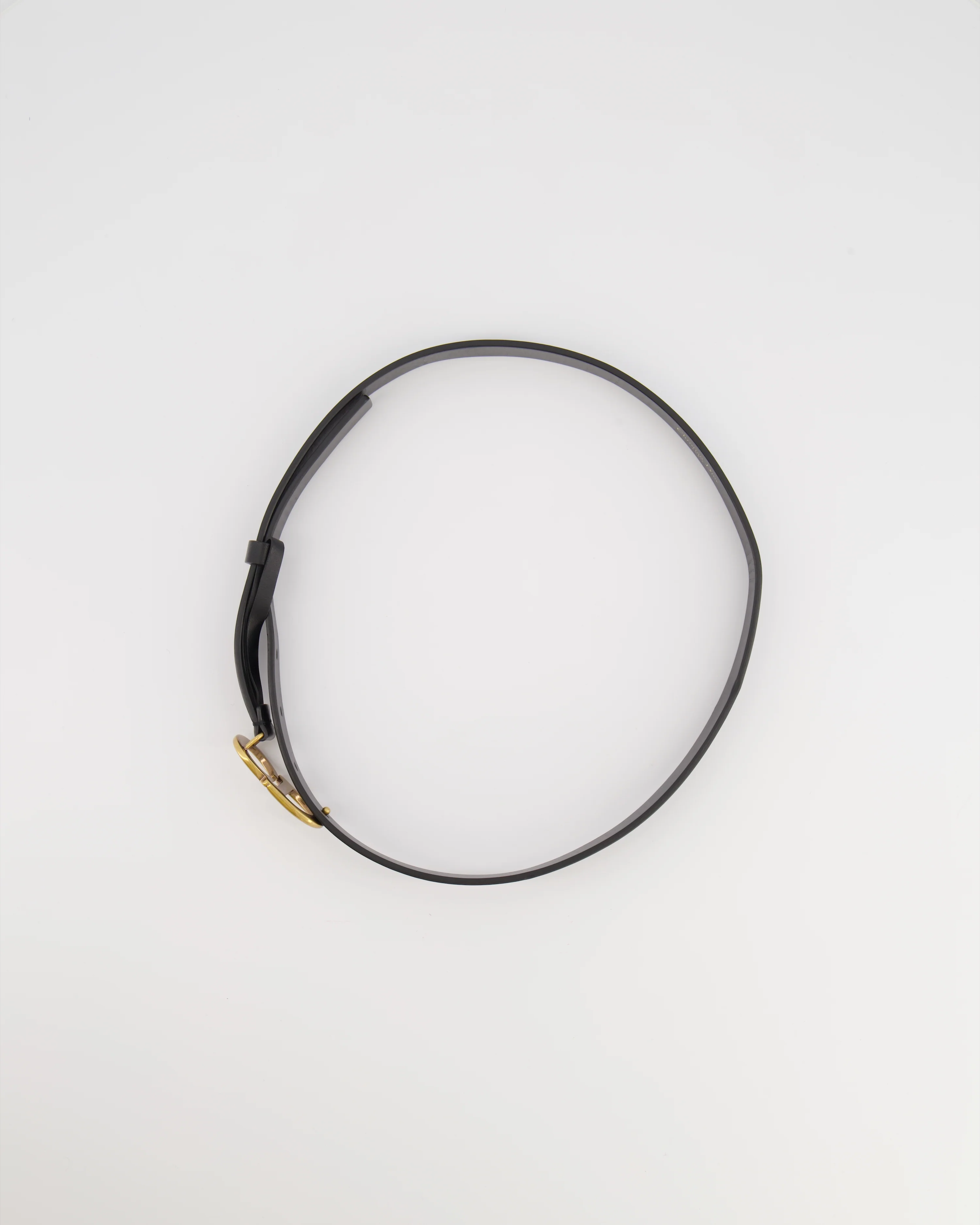 Christian Dior Saddle Belt in Black Calfskin Leather with Antique Gold CD Logo Buckle Size 75cm RRP £470 - Image 4