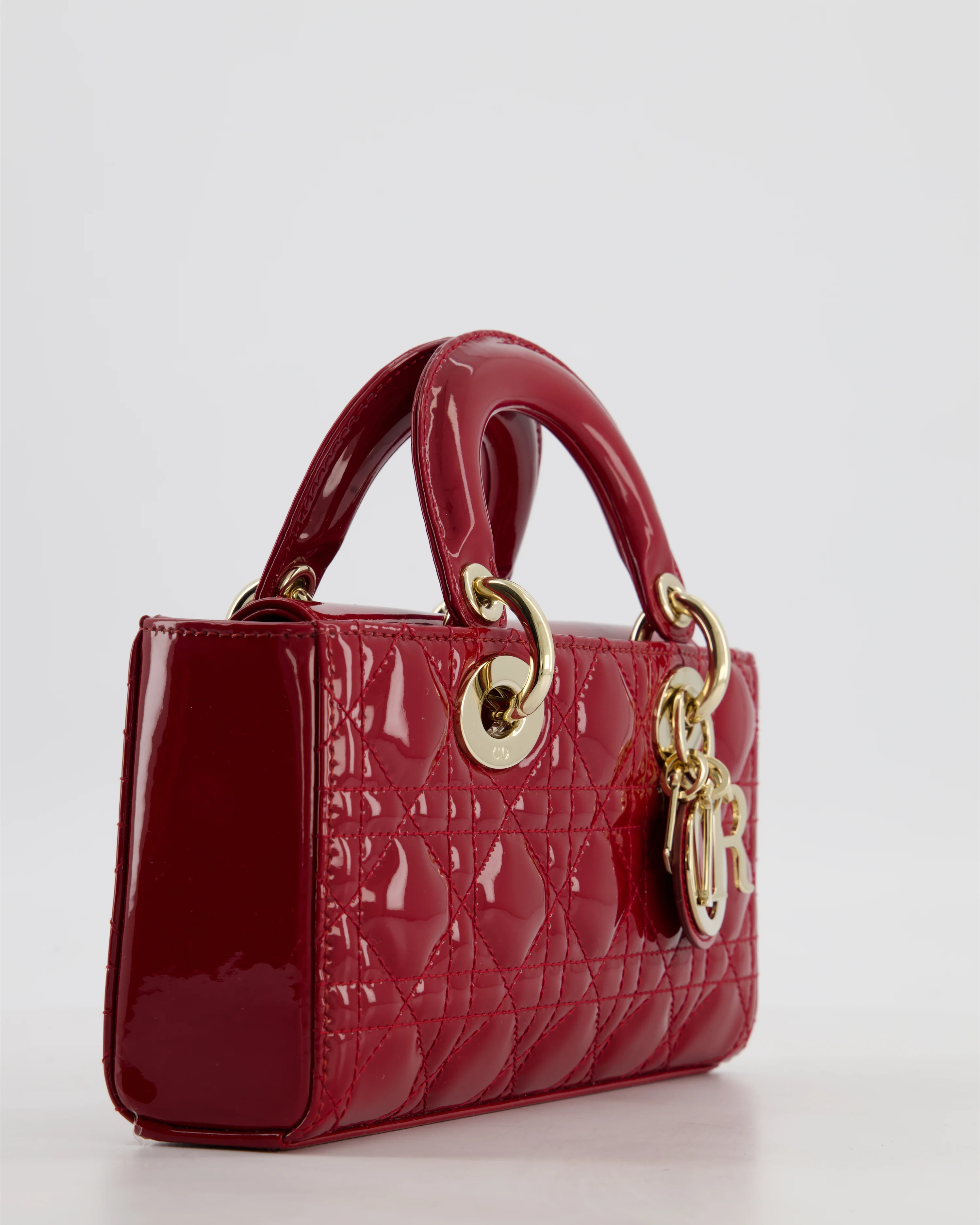 Christian Dior Small D-Joy in Cherry Patent Leather with Gold Hardware - Image 11